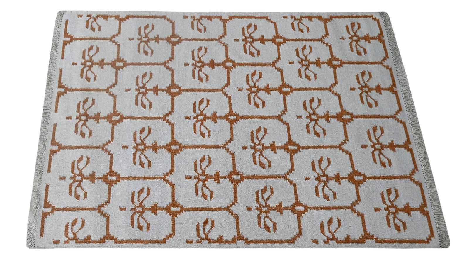 Bunter Wollteppich 120x180 cm Handgefertigt Modern Natur Teppich sh191