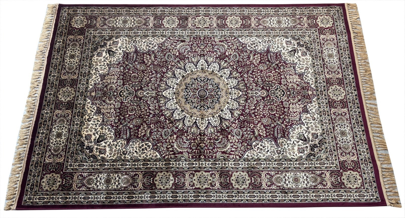 Kašmír Design Orientteppich 150x210 cm Viskose Seidenglanz Kastanienbraun M38M