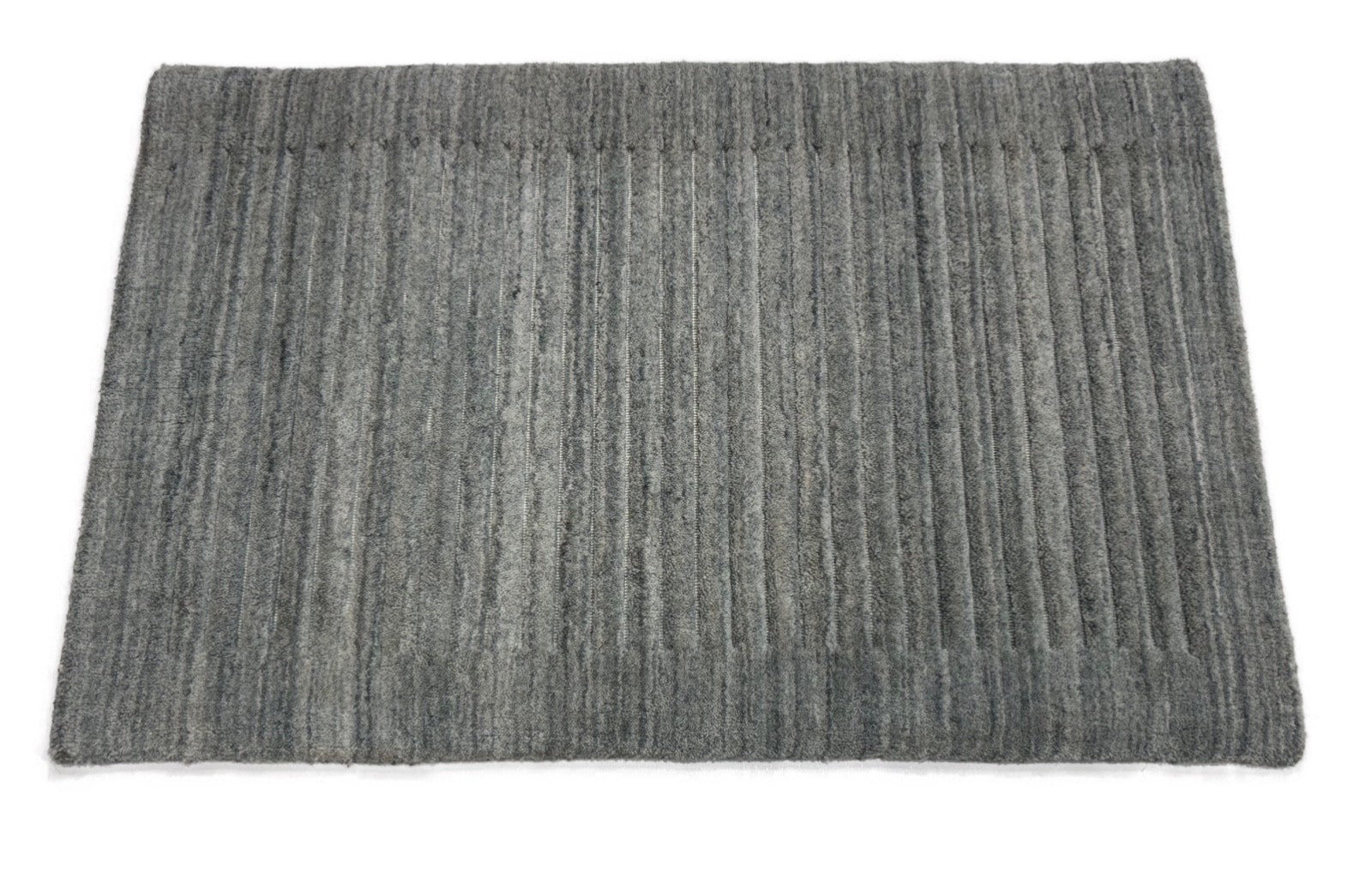 Handgewebter Teppich 60x90 cm Blau Modern Nachhaltig PET Garn Design Teppich R73