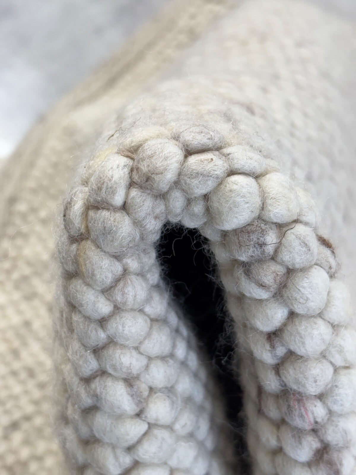 Teppich aus 100 % Wolle 152x244 cm Handgefertigt, Modern, Naturbeige ST44