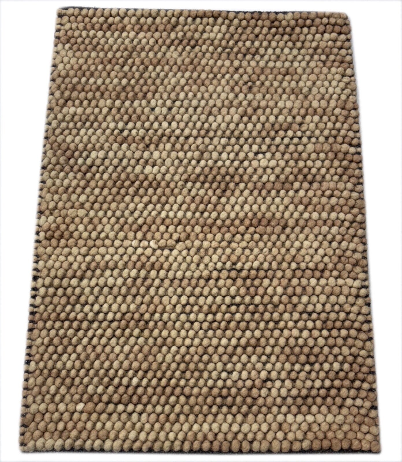 Handgefertigter Kilim Dhurry Flachgewebe design 60x90 Sandfarbe Wolleteppich R96