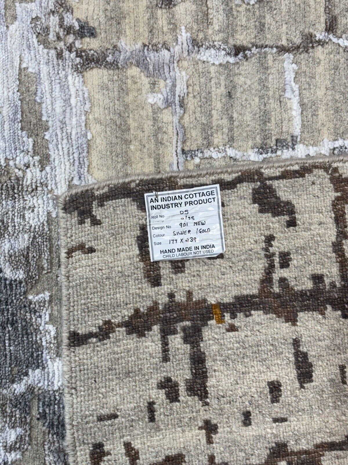 Handgeknüpft Nepal Teppich Einzigartiges Design Bambu seide Wolle 177X239 cm 901