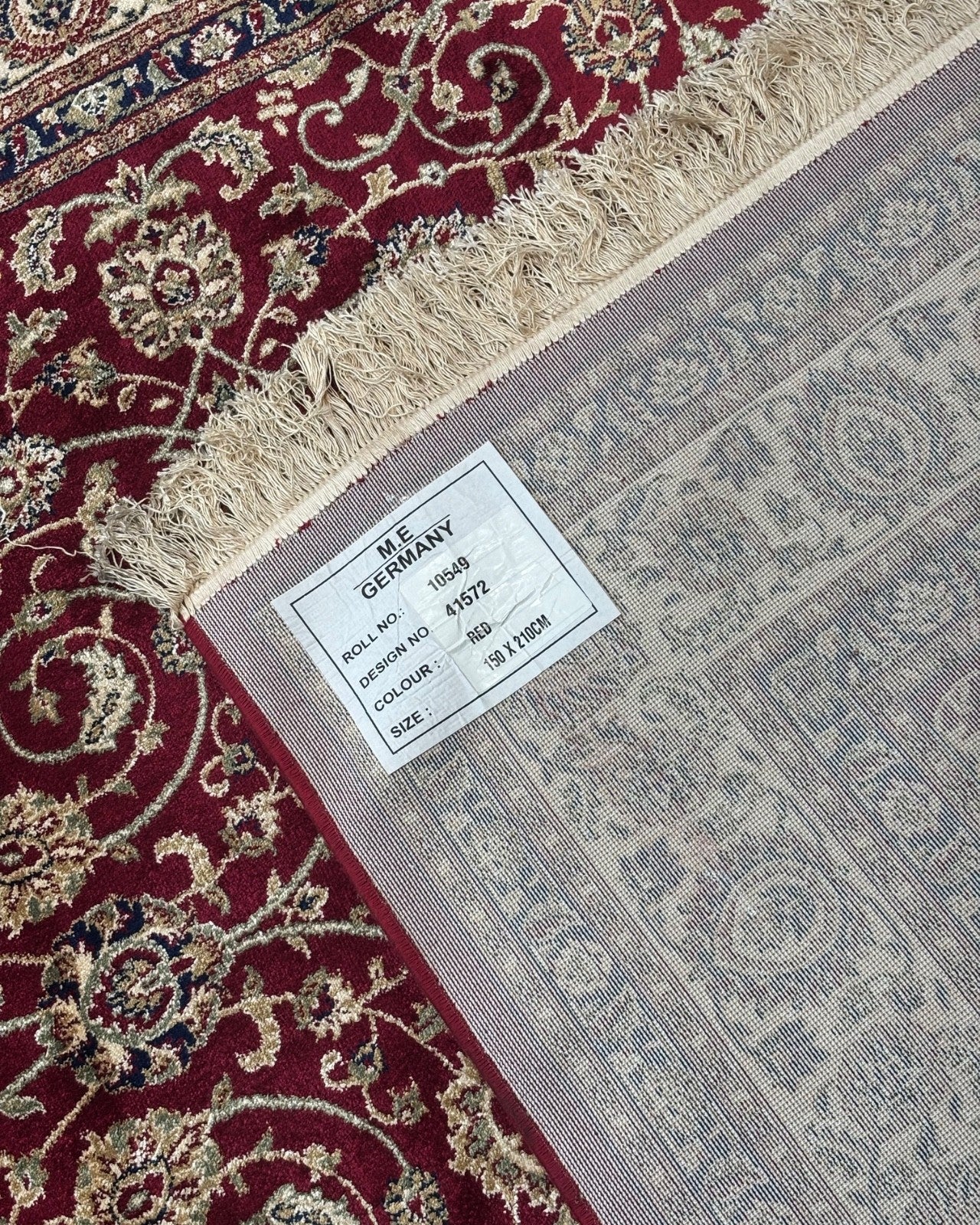 Orientteppich Kashmir Design 150x210 cm Viskose Seidenglanz Rot Beige M72R