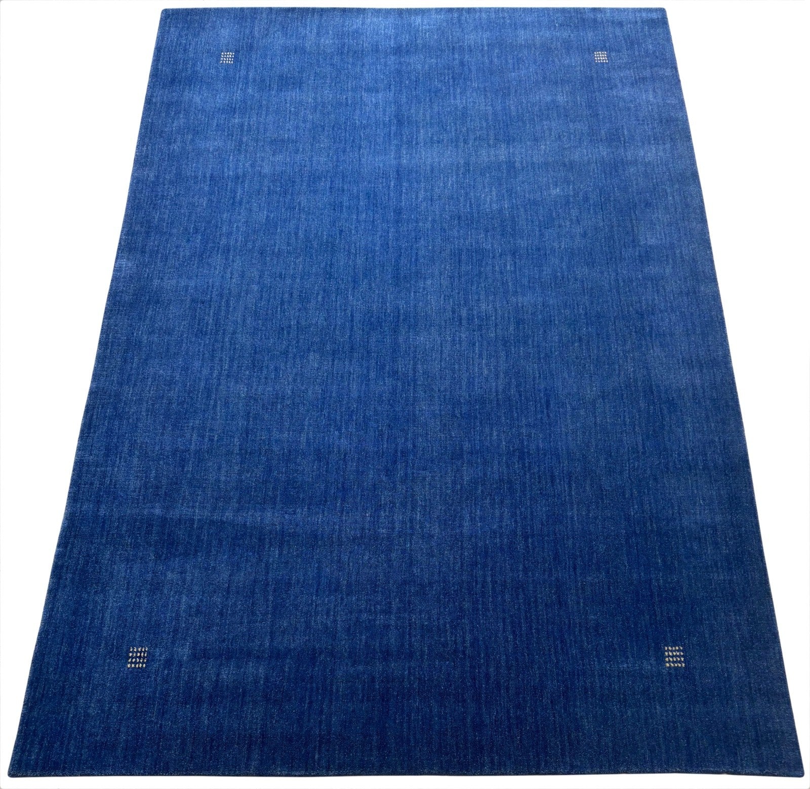 Orientteppich Gabbeh Teppich 100% 170x240 cm Handgewebt 100% Wolle Blau Modern
