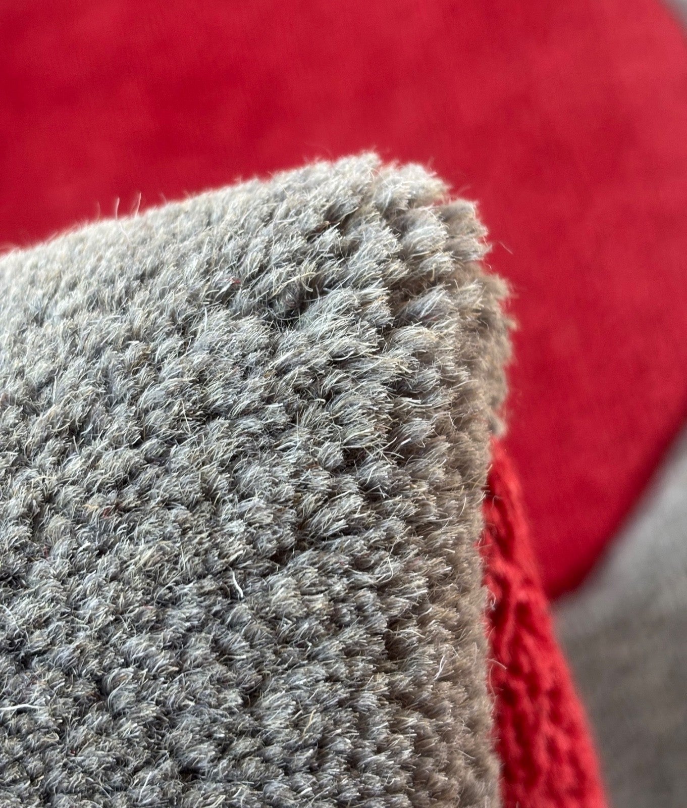 Rot Teppich 100% Wolle Modern Design Kreise 275x365 cm Handgetuftet MA140