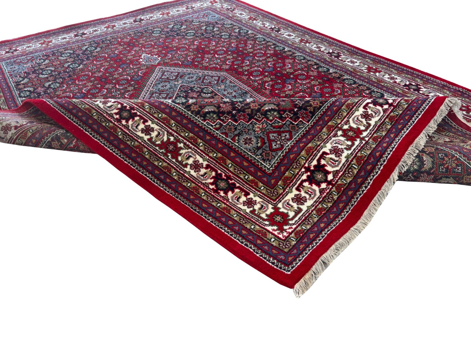 Orientteppich 300x400 Rot Handgeknüpft Bidjar Design 100 % Schurwolle Teppich