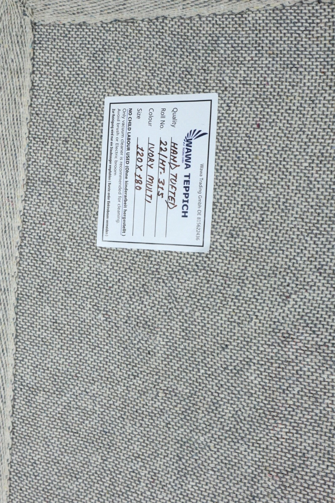 Vilnonis kilimas 120x180 smėlio spalvos, spalvingas etninis marokietiškas kilimas, rankomis siūtas, modernus HT315