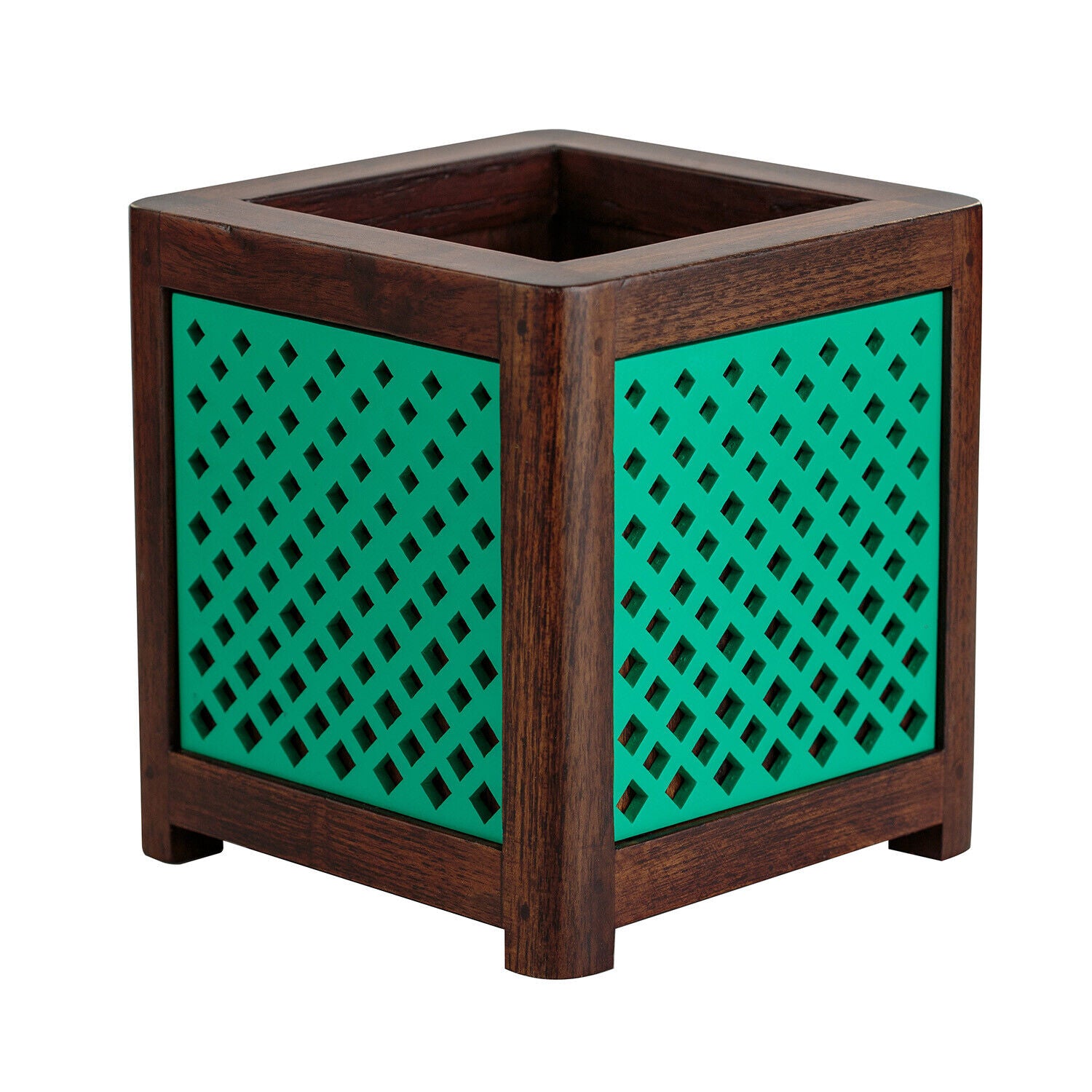 Teakholz Blumenkübel Pflanzkasten Blumentopf Holz Blumentrog Pflanztopf Übertopf