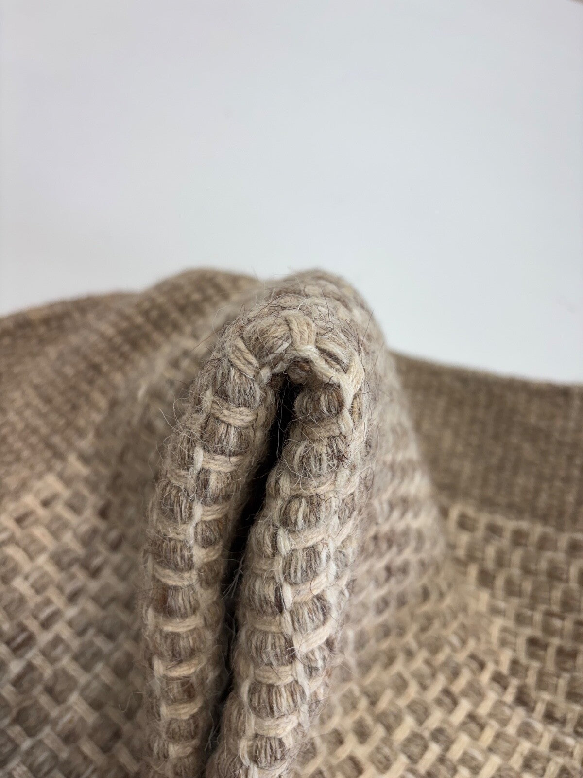 Kilim Dhurry Teppich 60x90cm Handgefertigt 100% Wolle Grau R127