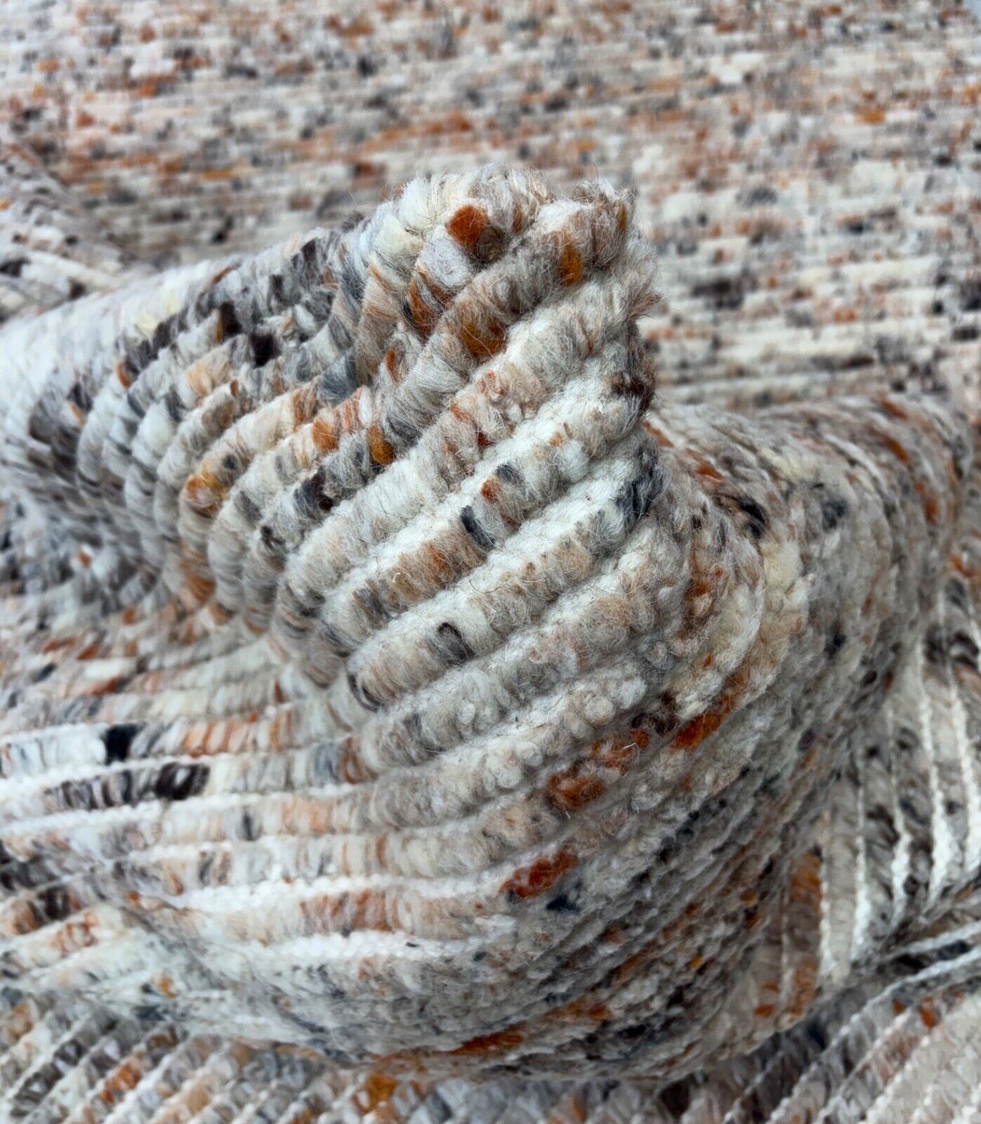 Handgeknüpfter Wollteppich 170x240 cm Kurzflor und Hochflor Modern Design st1