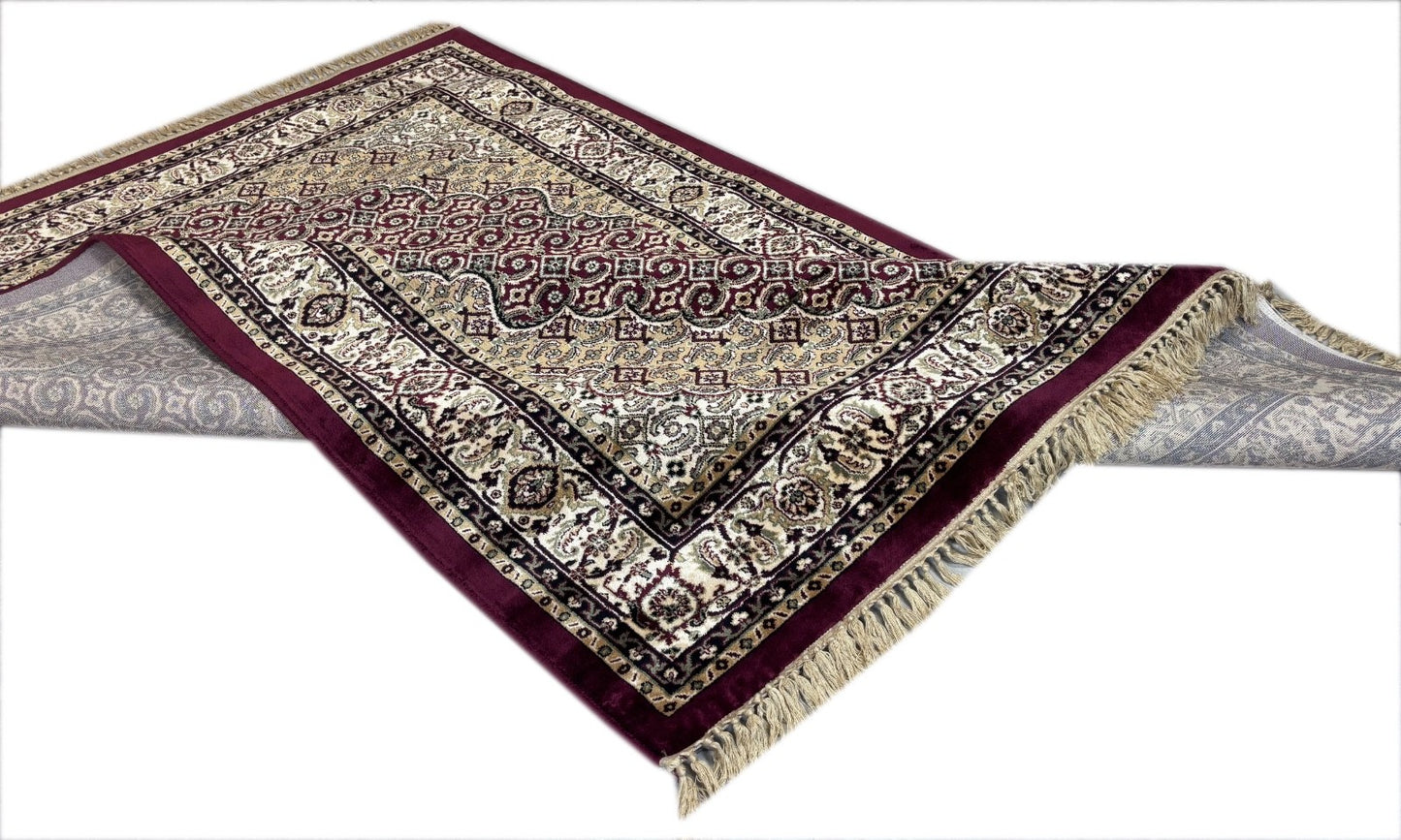 Orientteppich Kastanienbraun Kaschmir, Tabriz Design Teppich 150x210 cm M36M
