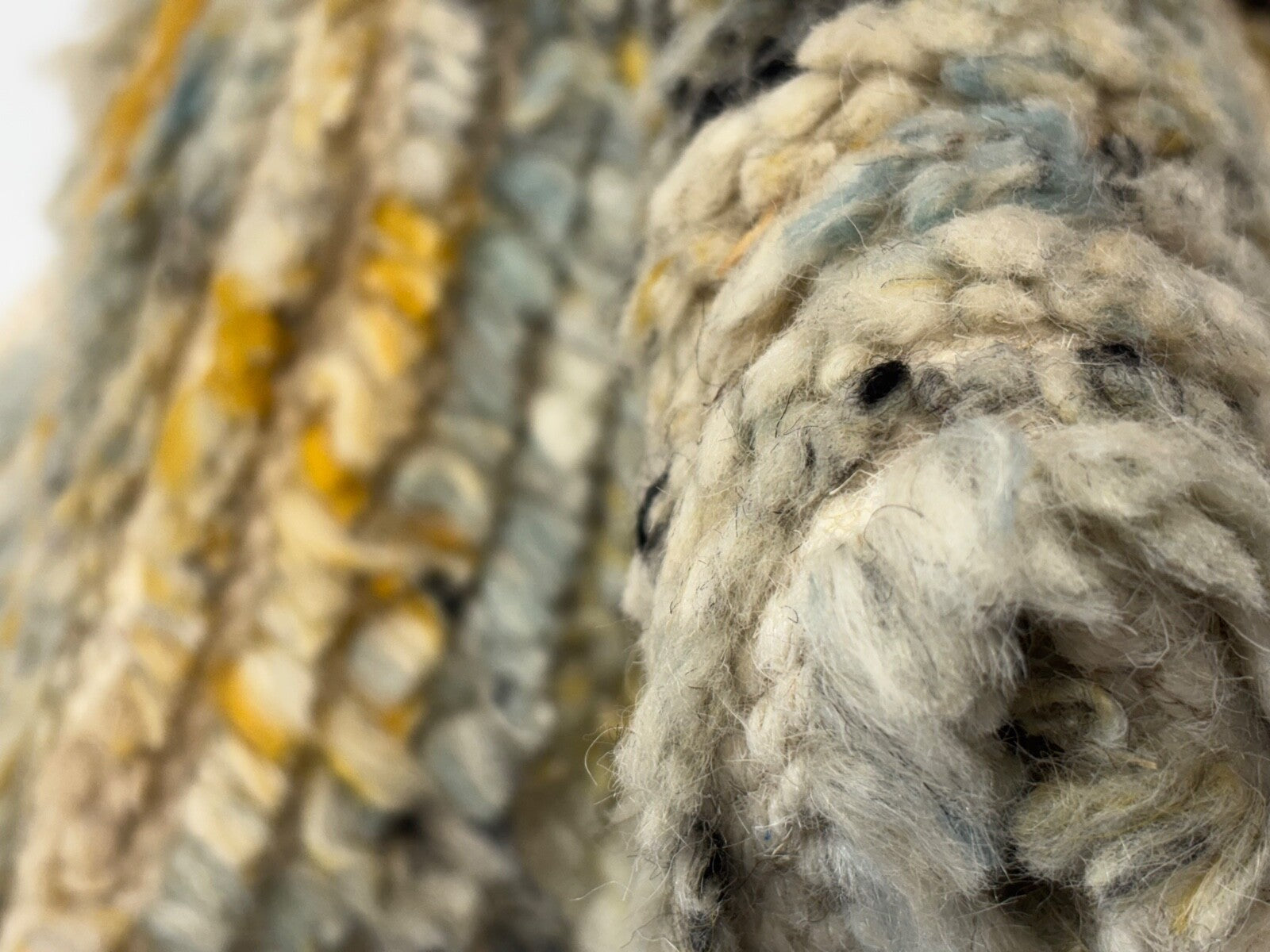 Hand-knotted 100% wool rug, 60x90 cm, modern design, beige/multicoloured, R5