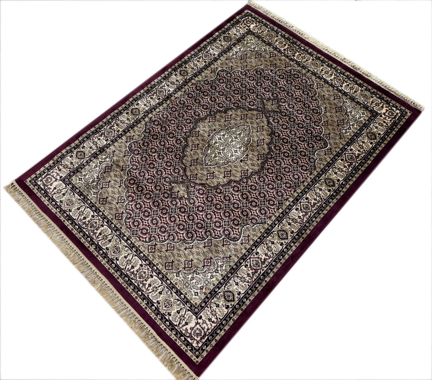 Orientteppich Kastanienbraun Kaschmir, Tabriz Design Teppich 150x210 cm M36M