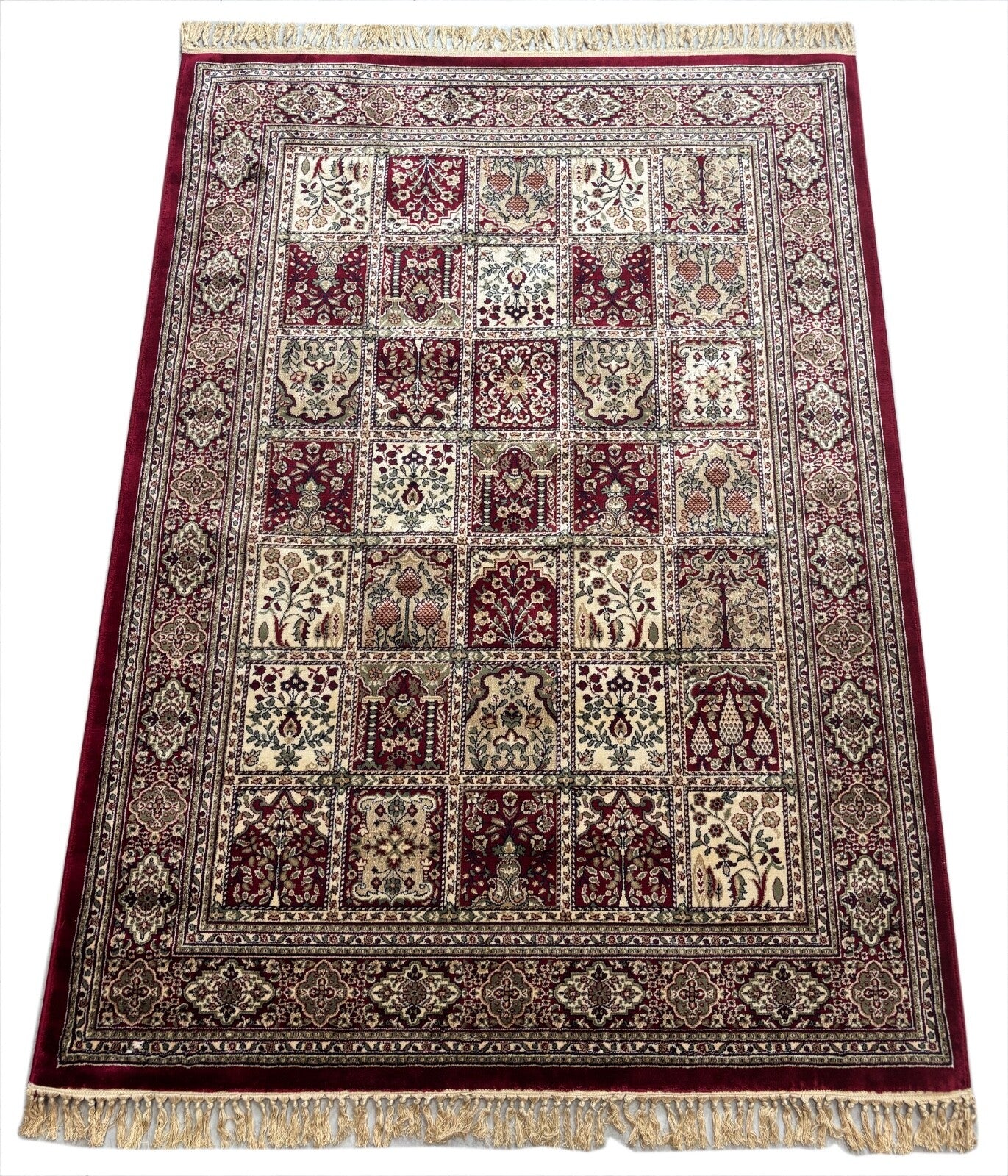 Orientteppich 150x210 cm Kashmir Design Viskose mit Seidenglanz Luxuriös Teppich