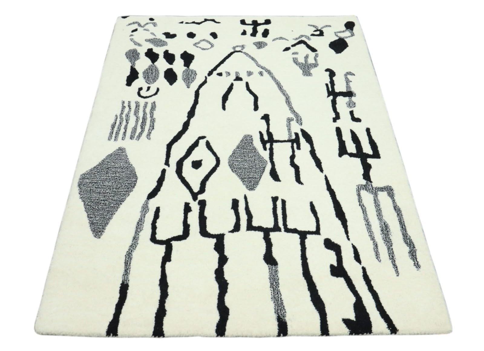 Wollteppich Bunt Berber Muster Marokko Stil Handgetuftet 120x180 cm 170X240 cm