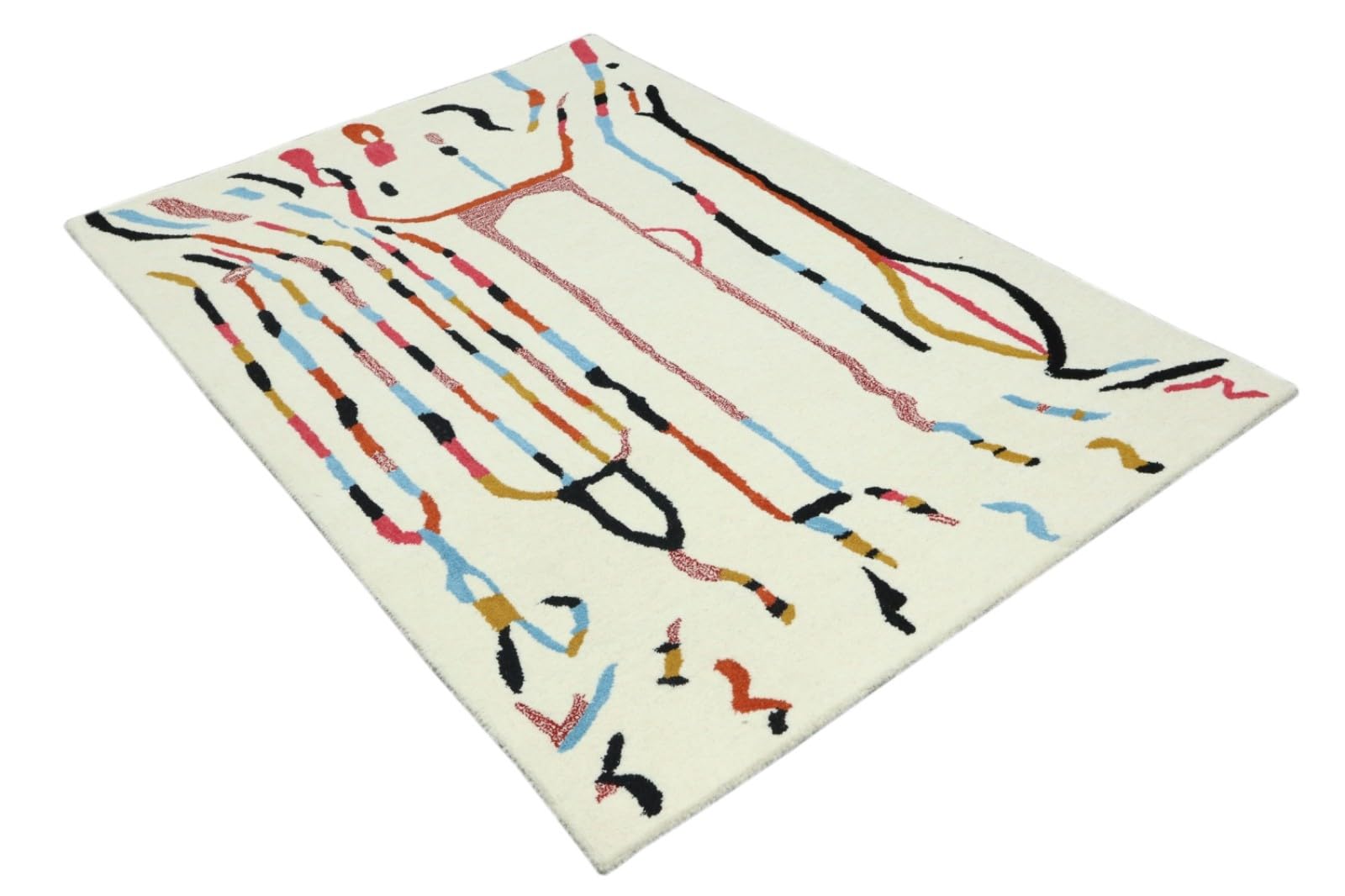 Wollteppich Bunt Berber Muster Marokko Stil Handgetuftet 120x180 cm 170X240 cm