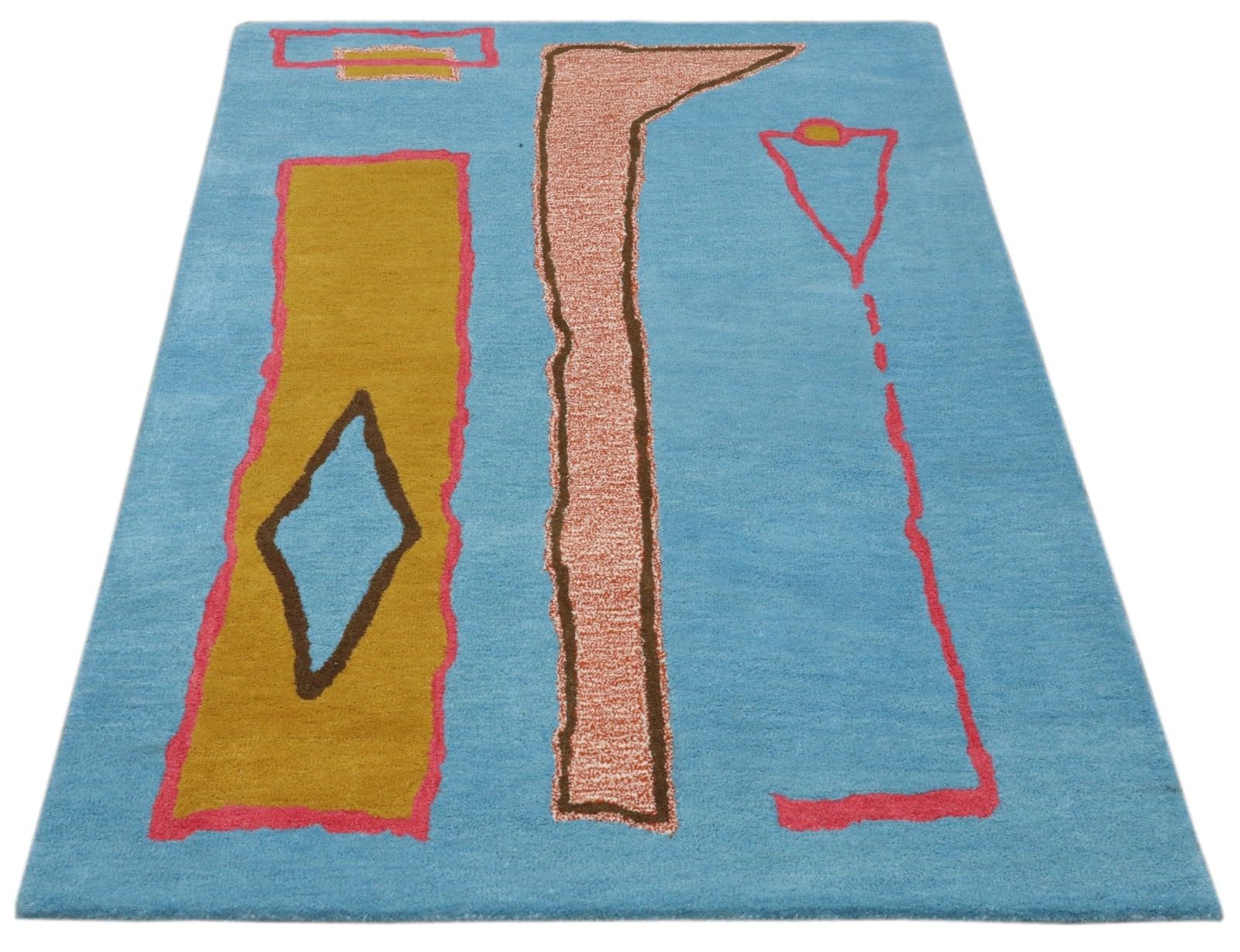 Wollteppich Bunt Berber Muster Marokko Stil Handgetuftet 120x180 cm 170X240 cm