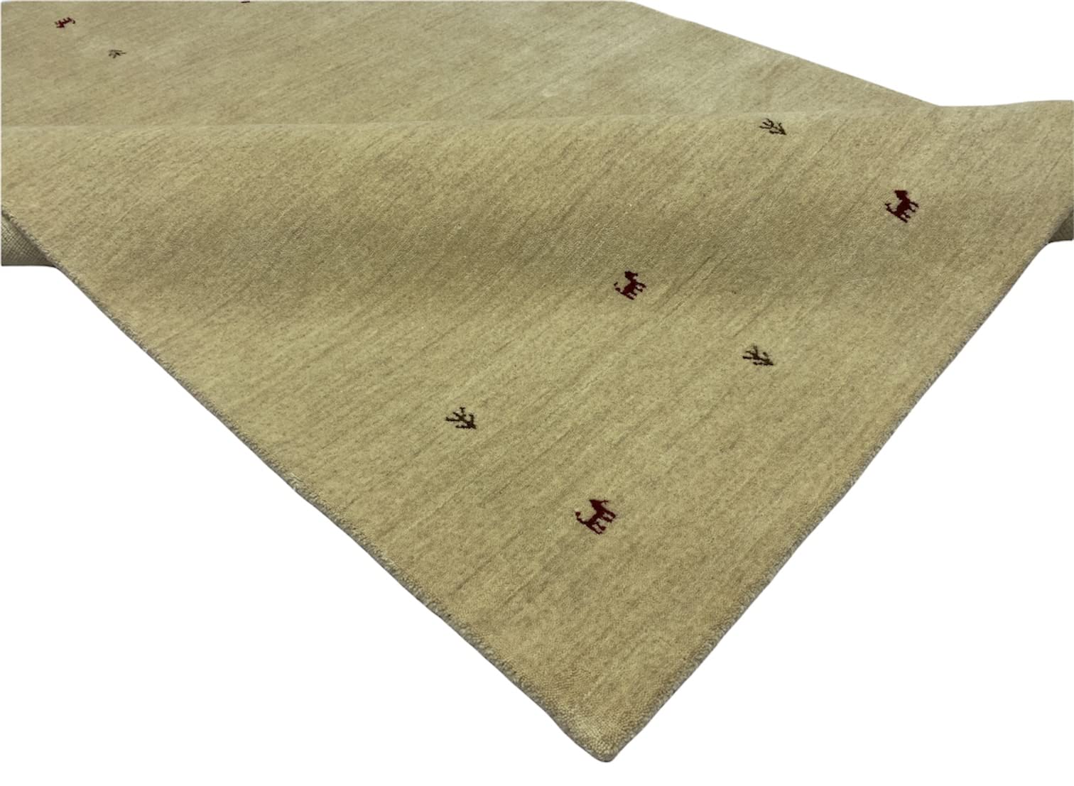 Gabbeh Beige Teppich 100% Wolle Handgewebt Orientteppich Loom Lori (200 x 250 cm, Beige T3)