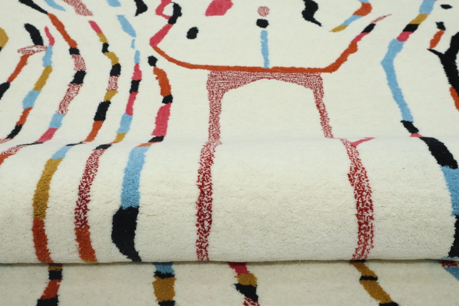 Wollteppich Bunt Berber Muster Marokko Stil Handgetuftet 120x180 cm 170X240 cm