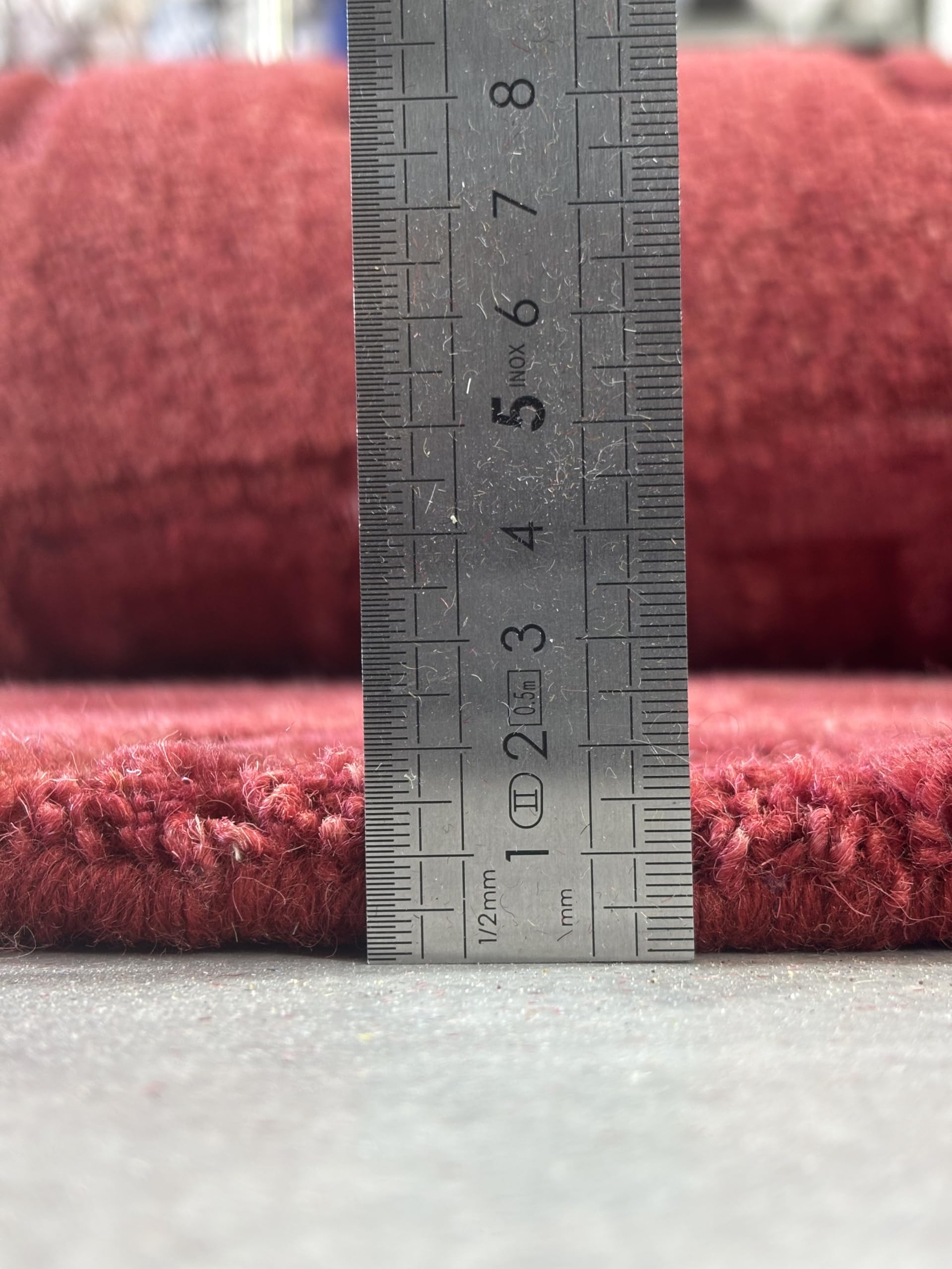 Handgetufteter Wollteppich 170x240 cm Rot – Moderner Wohnzimmer Teppich aus Wolle, SH241