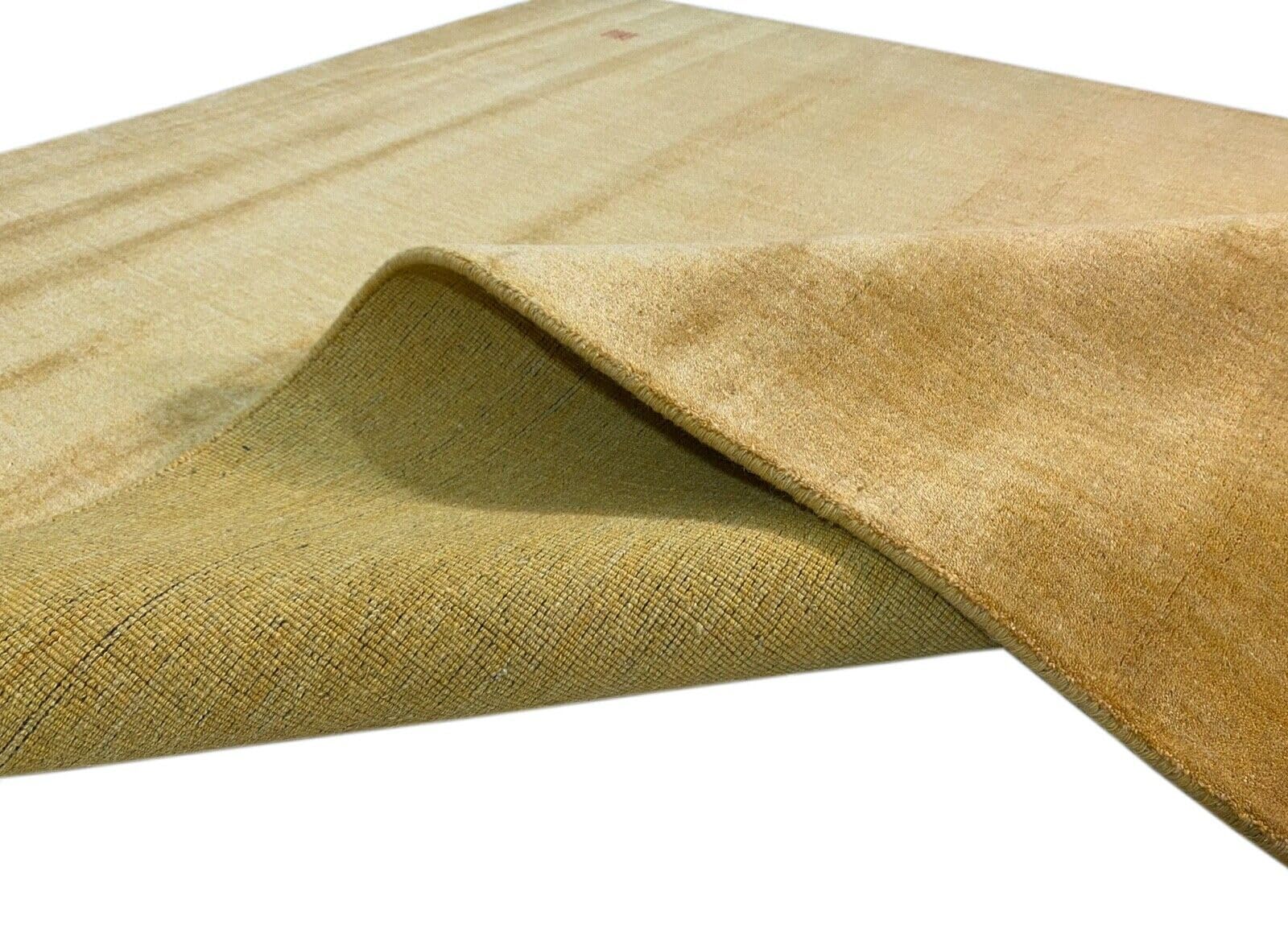 Gabbeh Teppich 100% Wolle 170x240 cm Gold Handgewebt Orientteppich KS