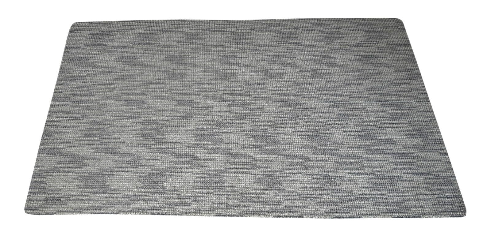 Handgewebter Teppich 150x240 Grau Glanzoptik Wolle Flach Wohnzimmer SH101