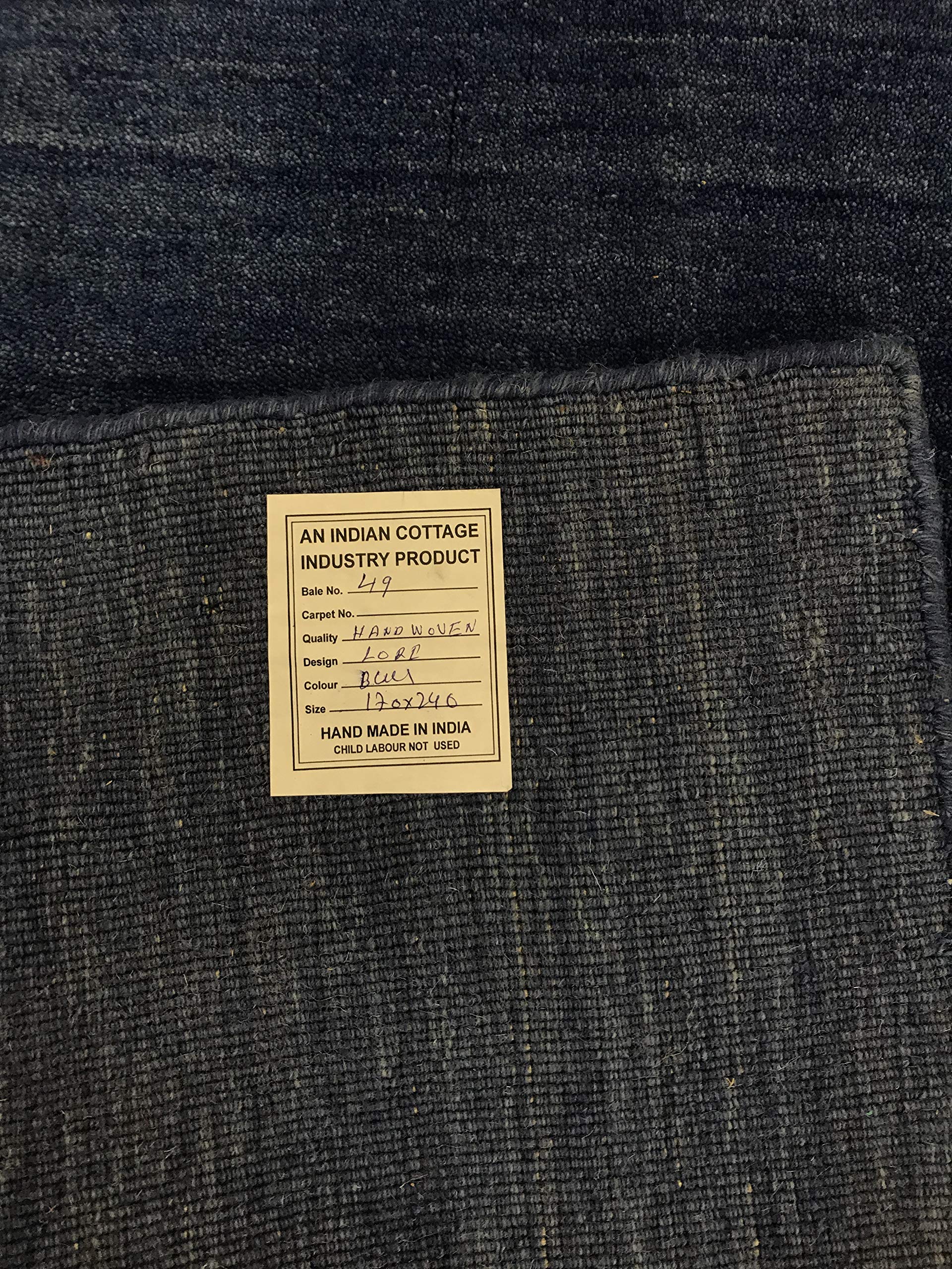 WAWA TEPPICHE Orientteppich Handgewebt Gabbeh Loom Handgefertigt Teppich 100% Wolle Lori Buff Debbich x cm