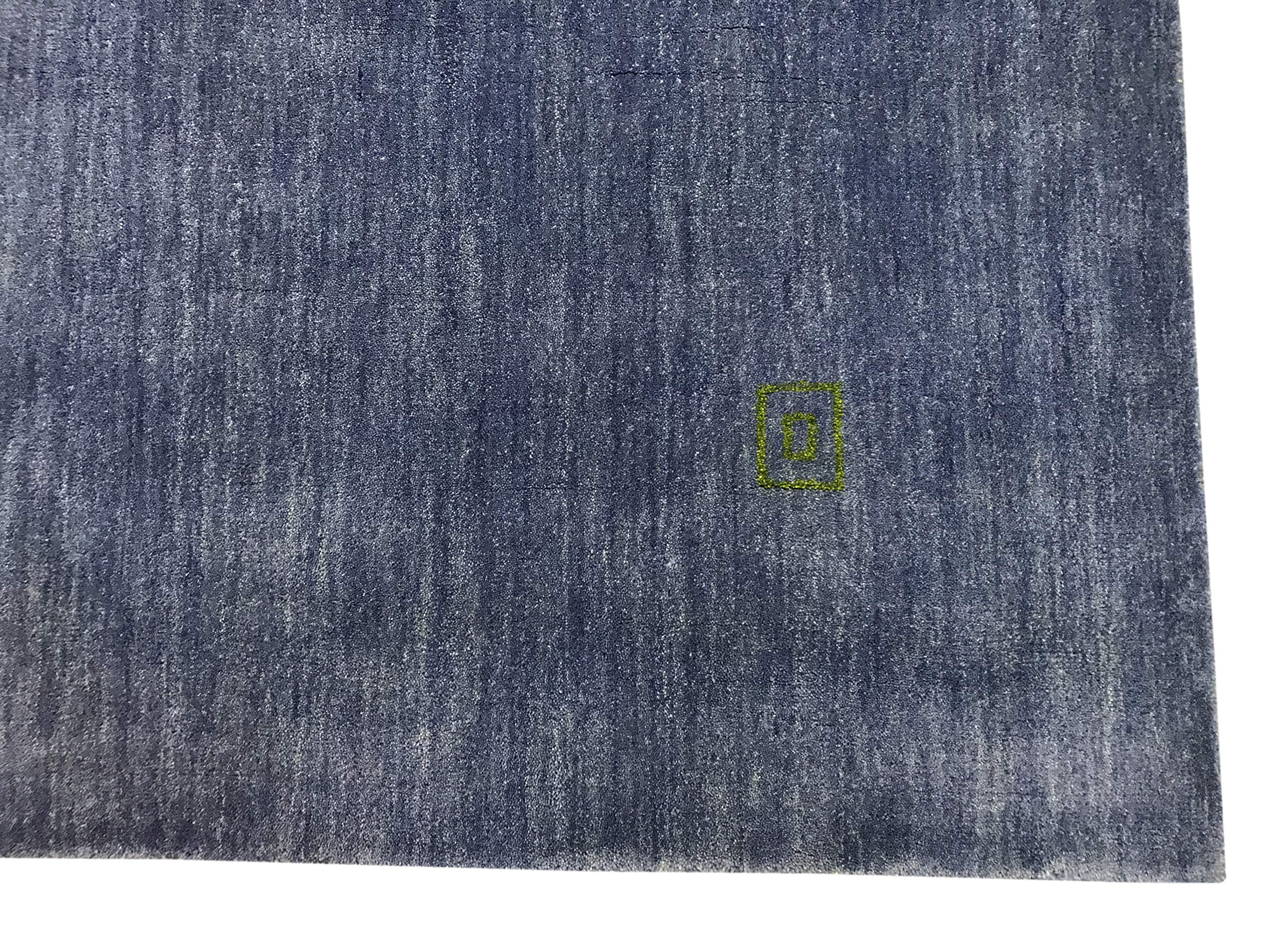 WAWA TEPPICHE Orientteppich Handgewebt Gabbeh Loom Handgefertigt Teppich 100% Wolle Lori Buff Debbich (BLU, 170 x 240 cm)