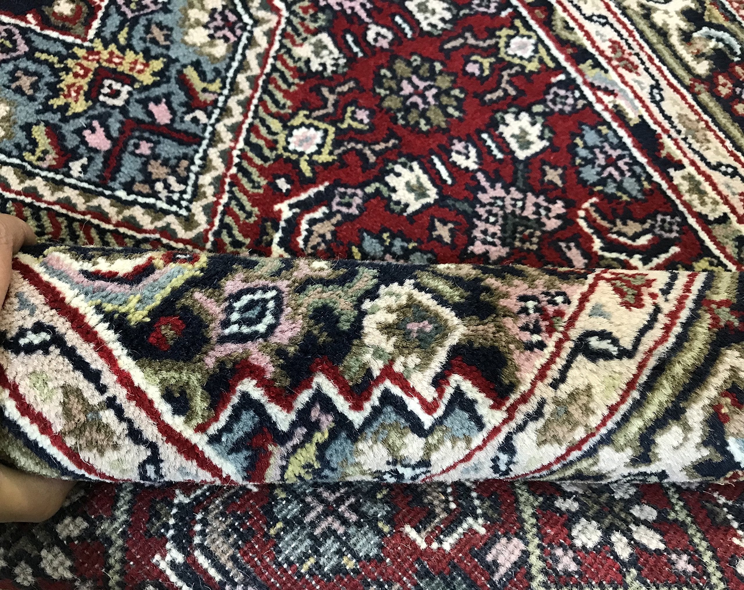 WAWA Indo Bidjar 90X160 cm, 9/45 Handgeknüpft, Orientteppich 100% Schurwolle in Rot