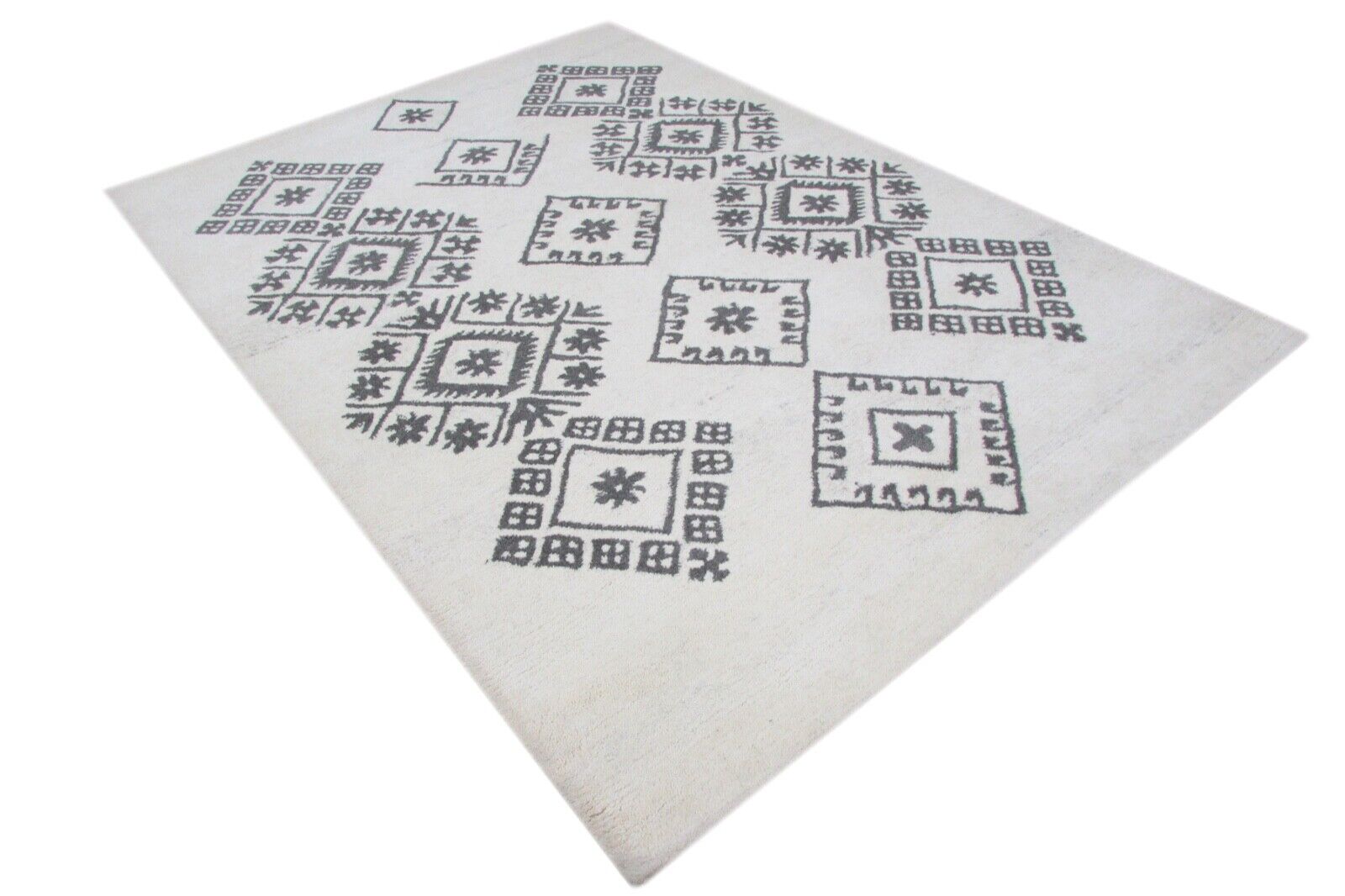 Elfenbeinfarbe Teppich 100% Wolle Béžová 160X230 cm Handarbeit Handgetuftet T847