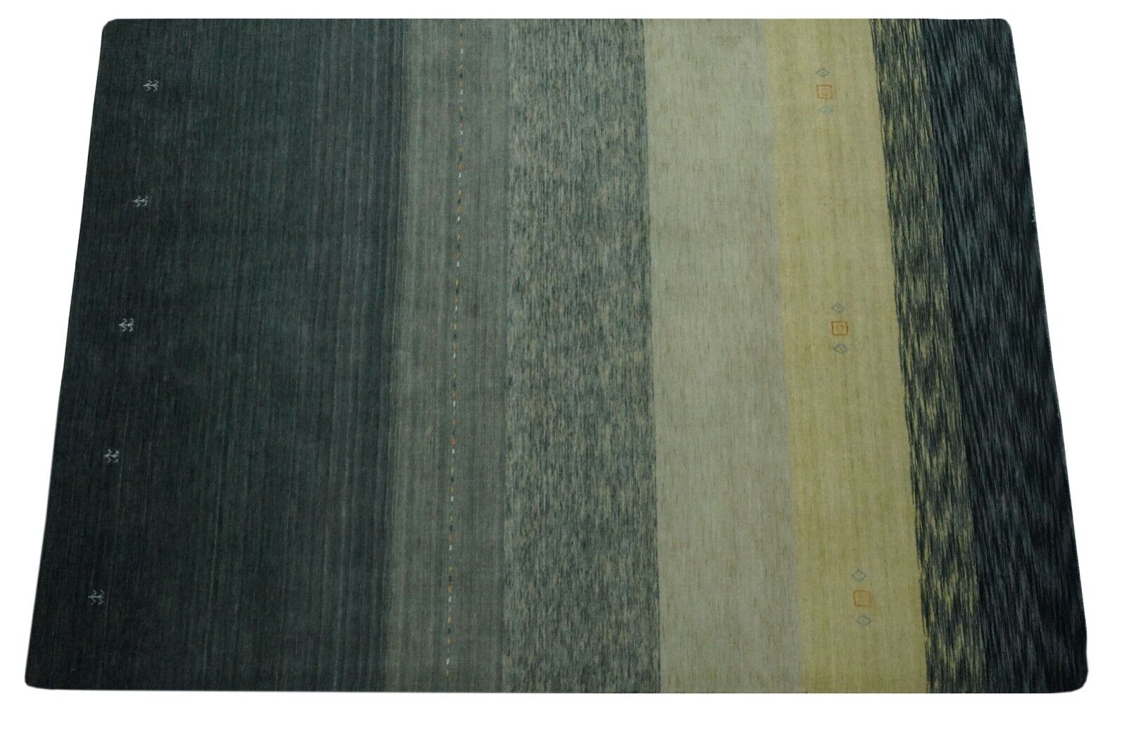 Preproga Gabbeh sivo bež 100 % volna 170 x 240 cm ročno tkana orientalska preproga LR505