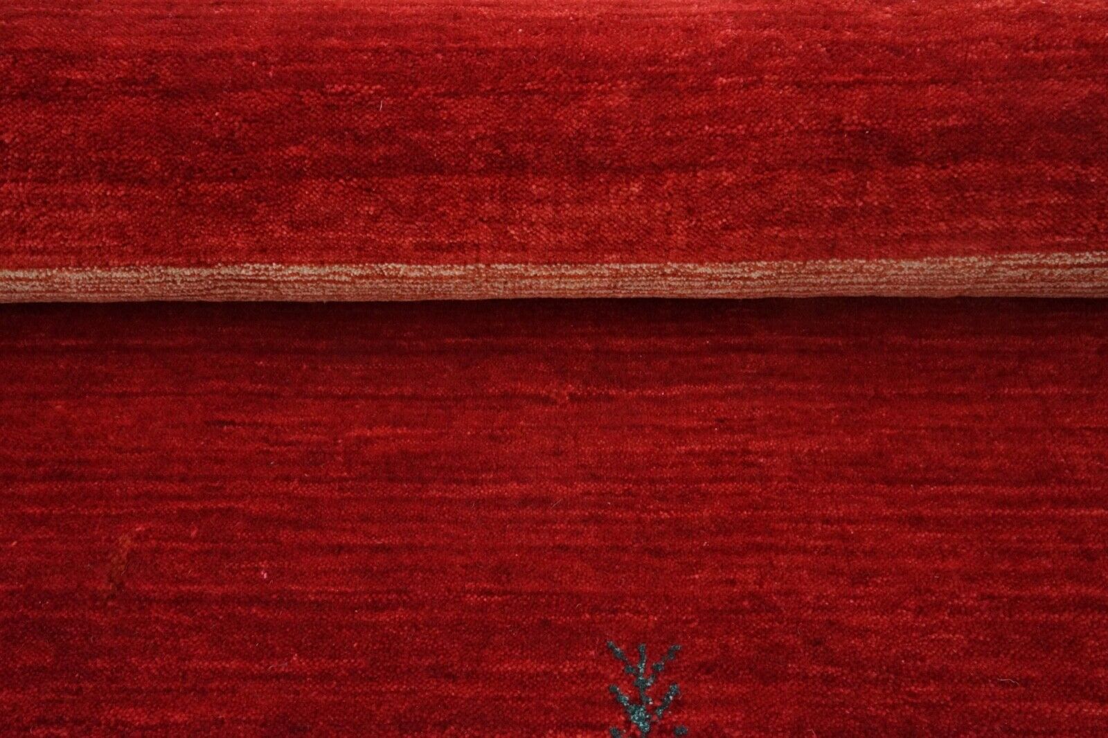 Rot Gabbeh Teppich 100% Wolle 200x300 cm Handgewebt Orientteppich Lr538