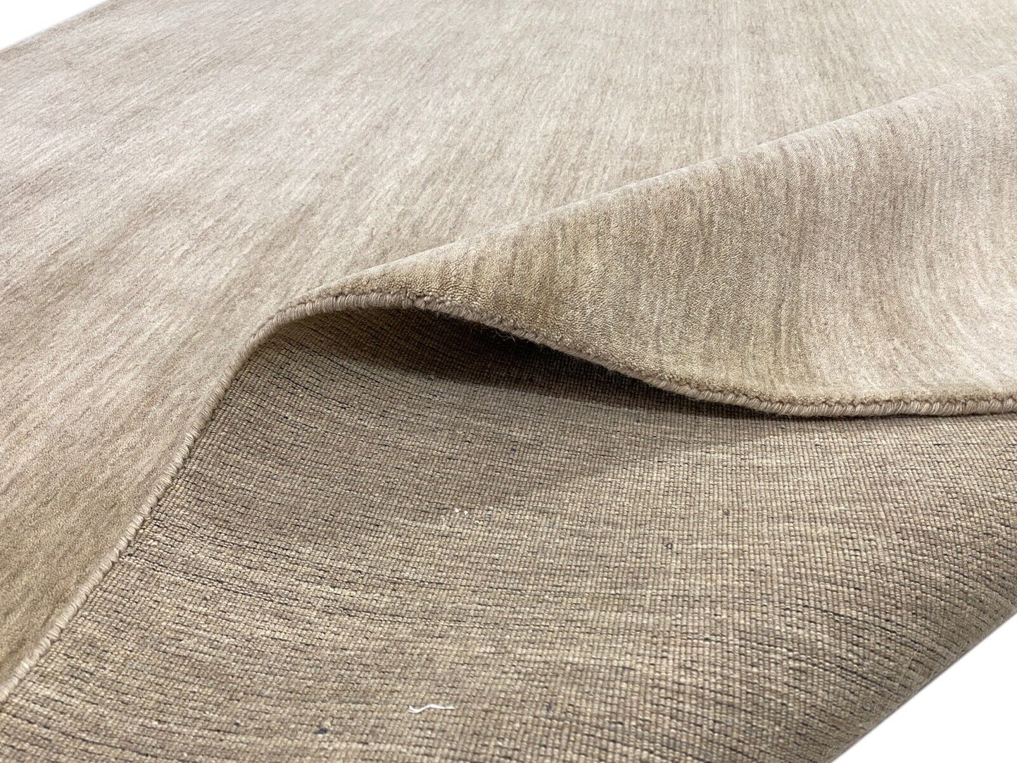 Gabbeh Beige Teppich 100% Wolle Handgewebt Loom Lori Debbich 240x295 cm