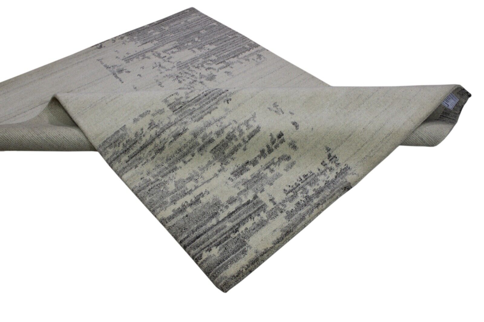 Orientteppich Nepal Teppich Handgeknüpft Beige Grau 100% Wolle 162x230 cm N-36