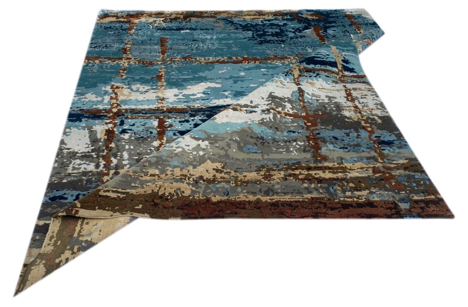 Handgeknüpft Nepal Teppich Einzigartiges Design Bambus seide Wolle 250X300 cm