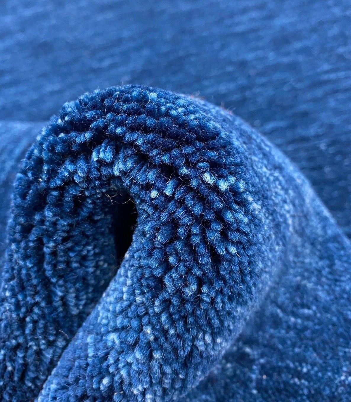 Blau Teppich Gabbeh 100% Wolle Dunkel Blau loom lori Handgewebt 125x174 cm S15