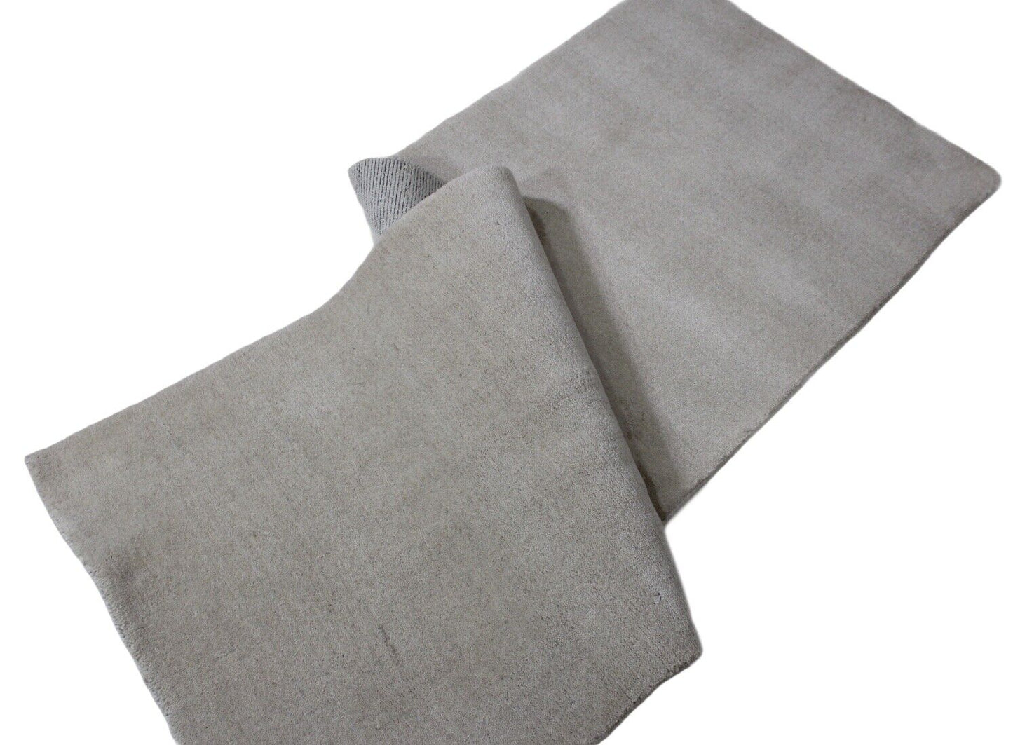 Beige Elfenbe Brücke 100% Wolle 75X200 cm Handgewebter Teppich Orientteppich C9