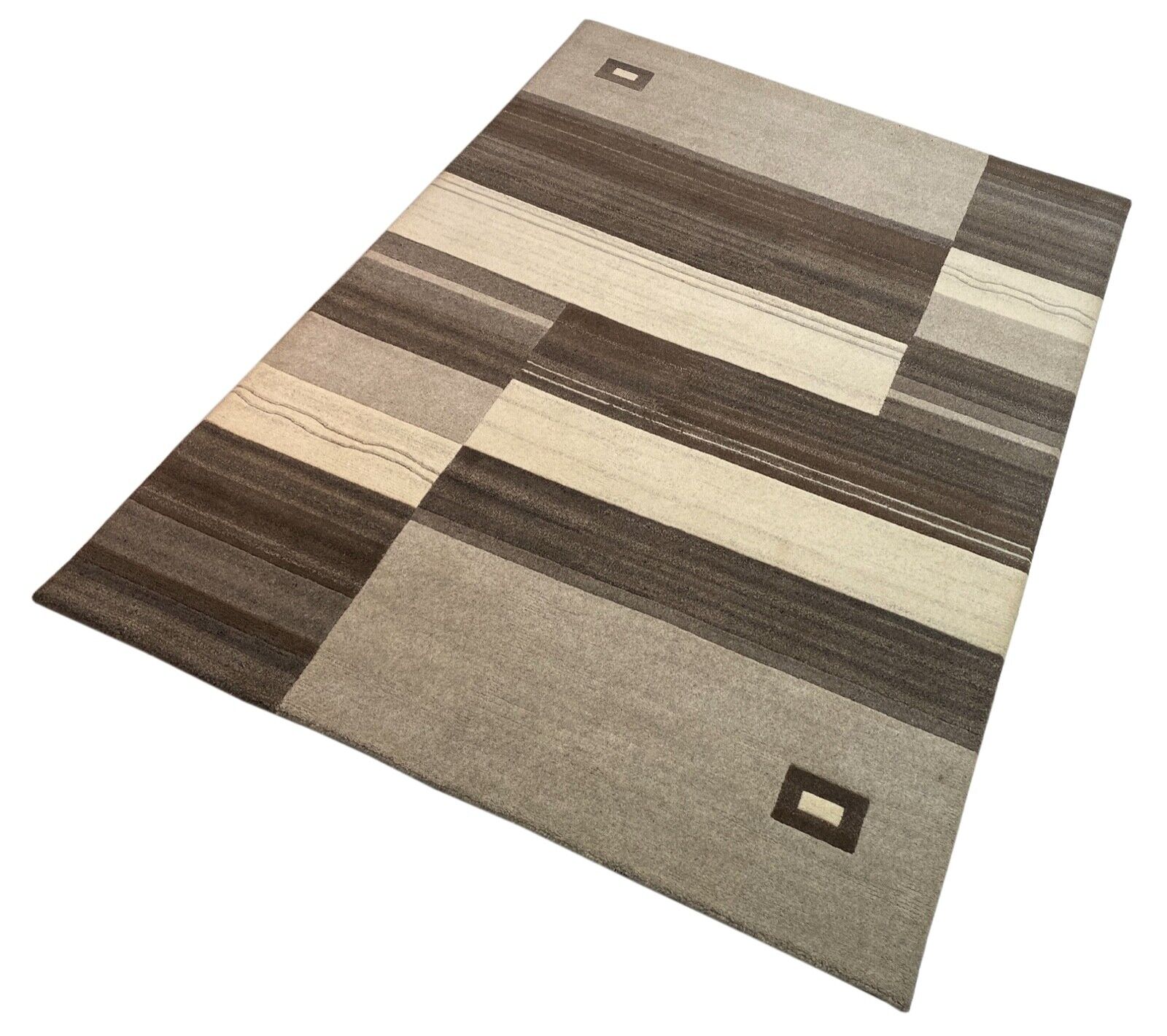 Indo Nepal Teppich Handgeknüpft Grau Beige Braun 170X235 cm Wolle Orientteppich