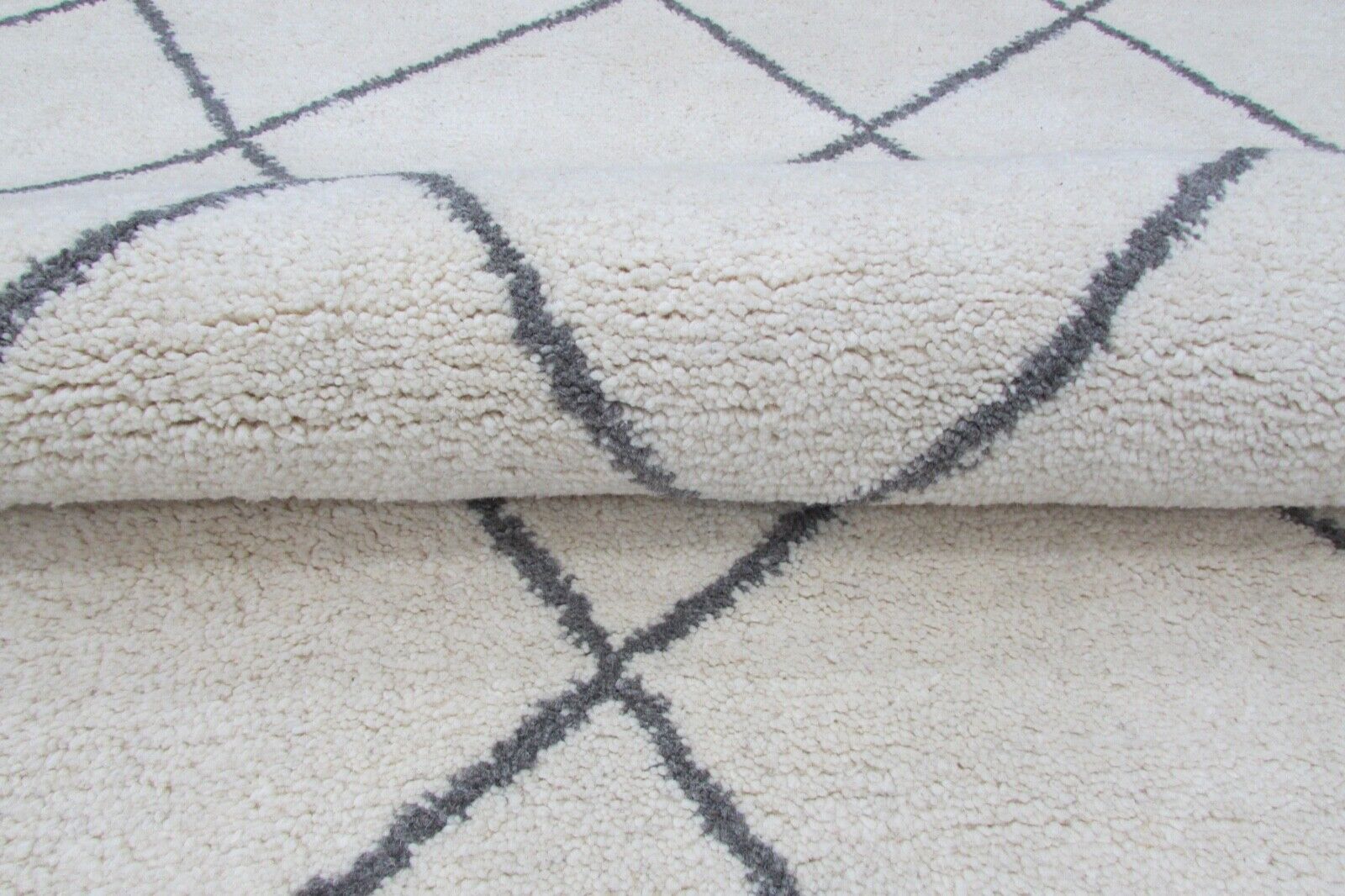 Elfenbeinfarbe Teppich 100% Wolle béžová 160X230 cm Handarbeit Handgetuftet T829