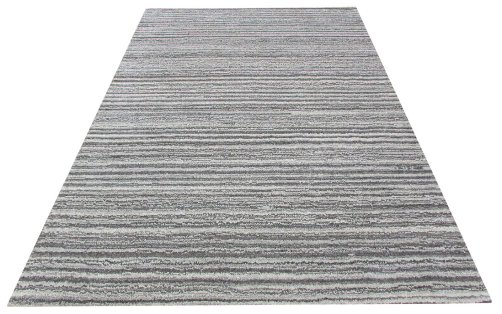 Tæppe 100% uld grå 160x230 cm stuedesign håndtuftet T795