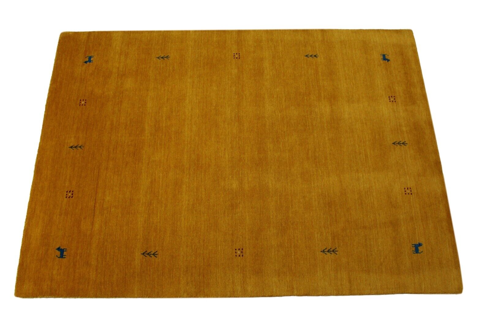 Wohnzimmer Gold Gabbeh Teppich 100% Wolle 170x240 cm Orient Handgewebt WR7