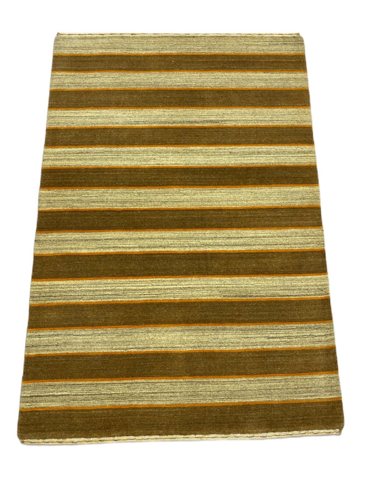 Teppich Braun Beige 100% Wolle Gabbeh lori Handgewebt 120x180 cm S48