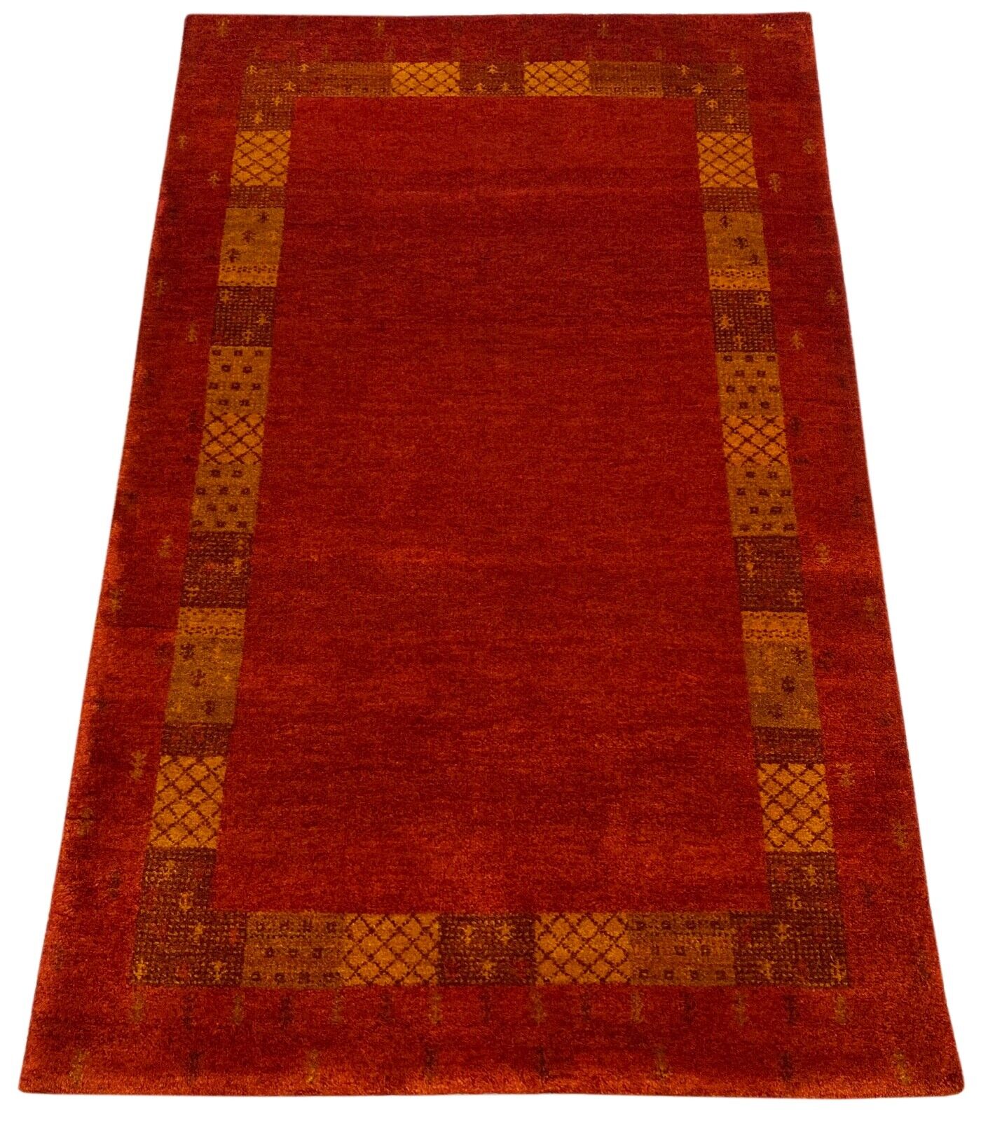 Handgeknüpft Rot Teppich 100X160 cm 100% Wolle Orientteppich Läufer Brücke