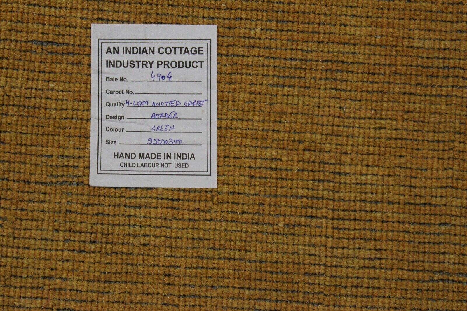 Orientteppich Gabbeh Grün Loom Teppich Handgefertigt 100% Wolle 250X300 CM