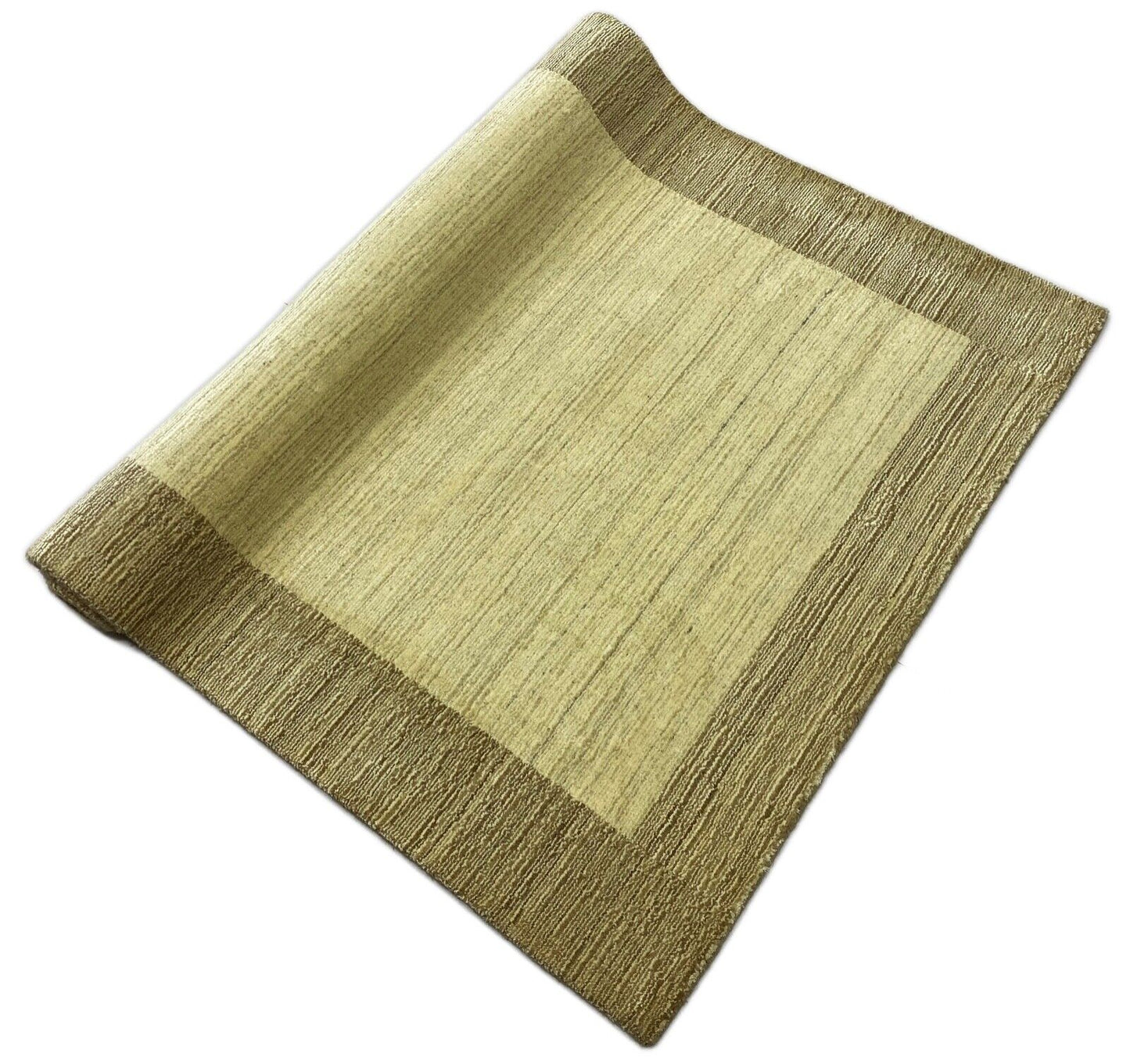 Gabbeh Teppich 100% Wolle Beige loom lori Handgewebt 120x178 cm S37