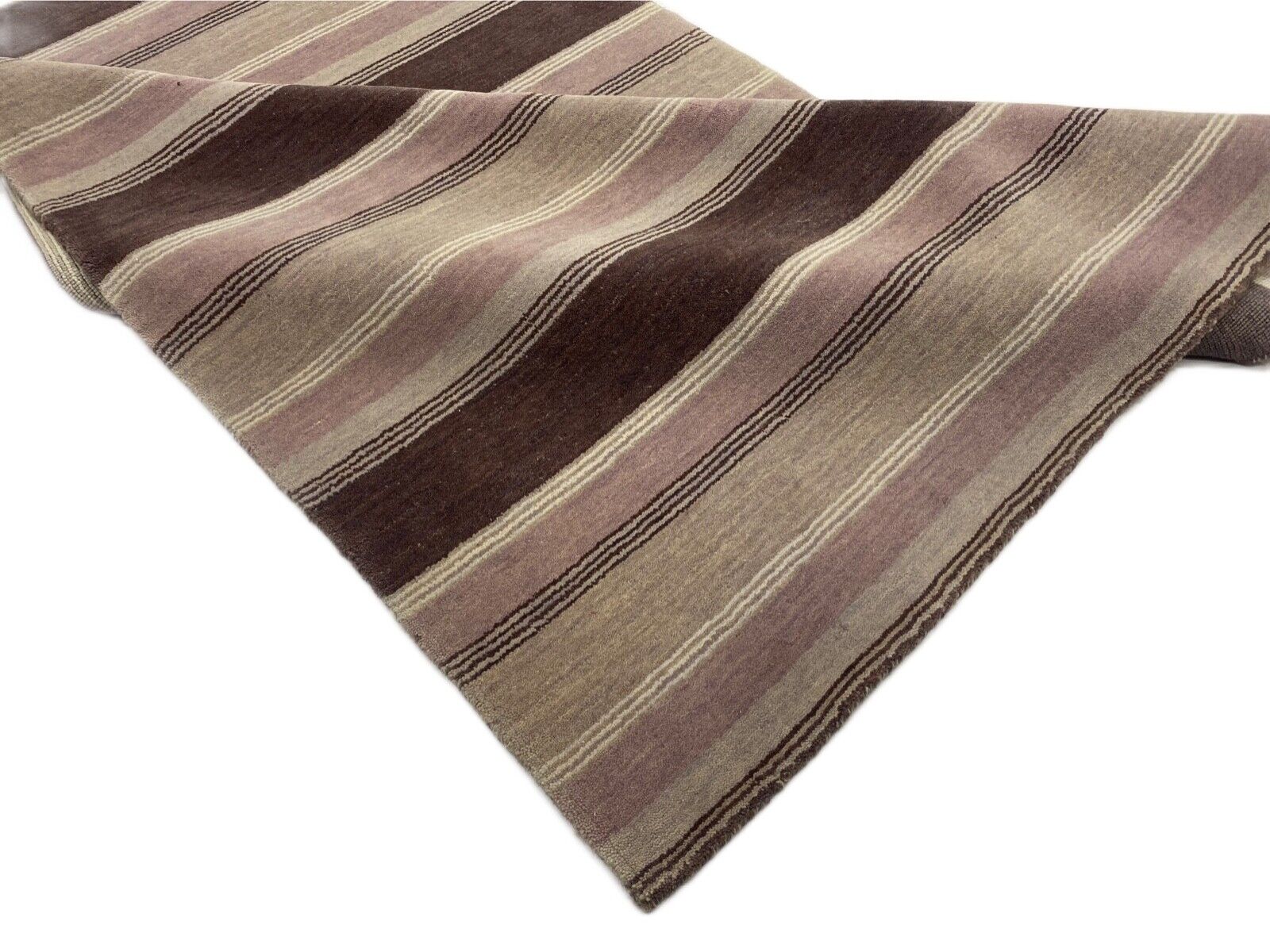 Rjavo-siva preproga, 100 % volna, Gabbeh lori, ročno tkana, 122 x 176 cm, S74