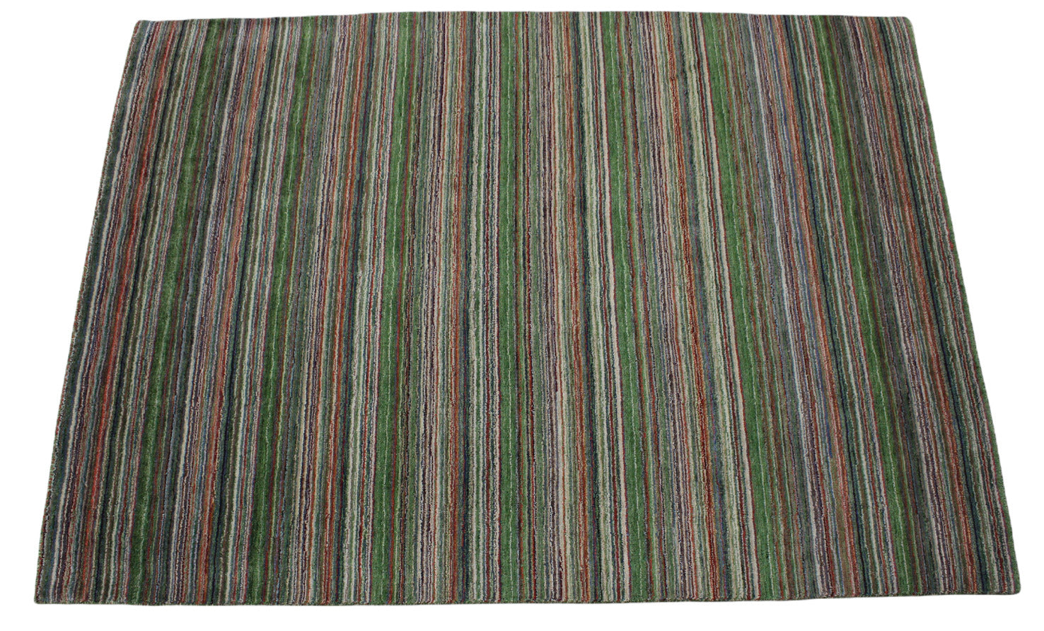 Gabbeh kilimėlis, žalias, 100 % vilnonis, rytietiškas, rankų darbo, 170 x 240 cm, HL177