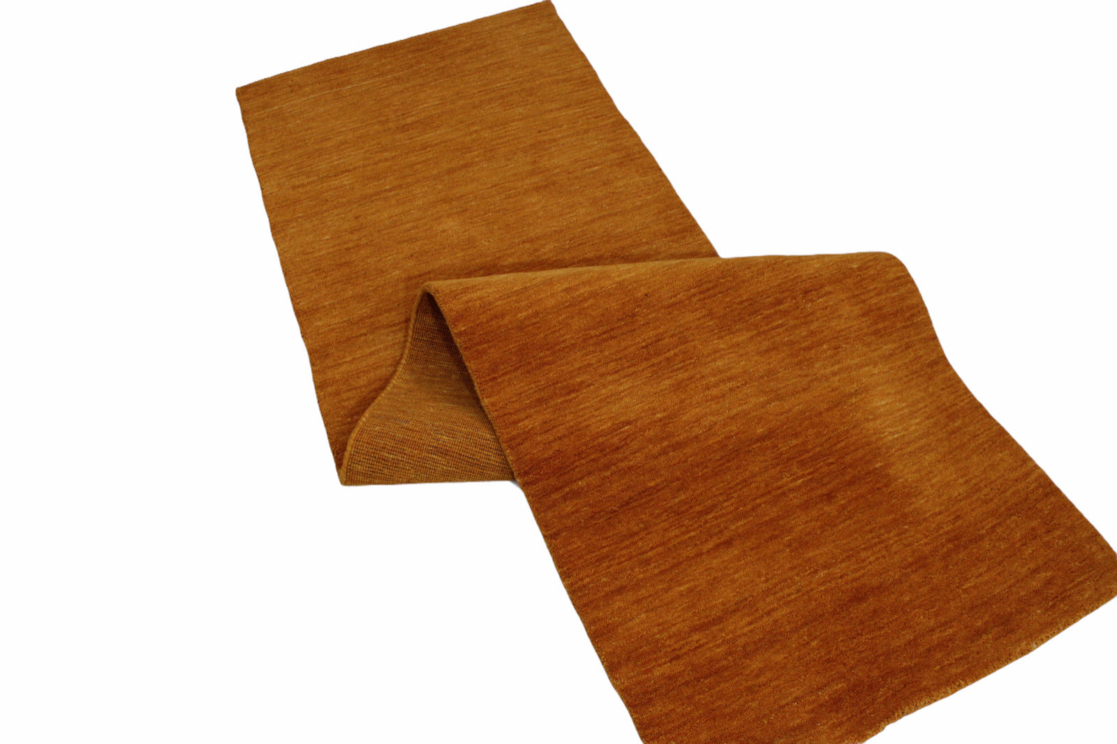 Gold Brücke 100% Wolle 75X250 cm Handgewebter Orange Teppich Orientteppich C17