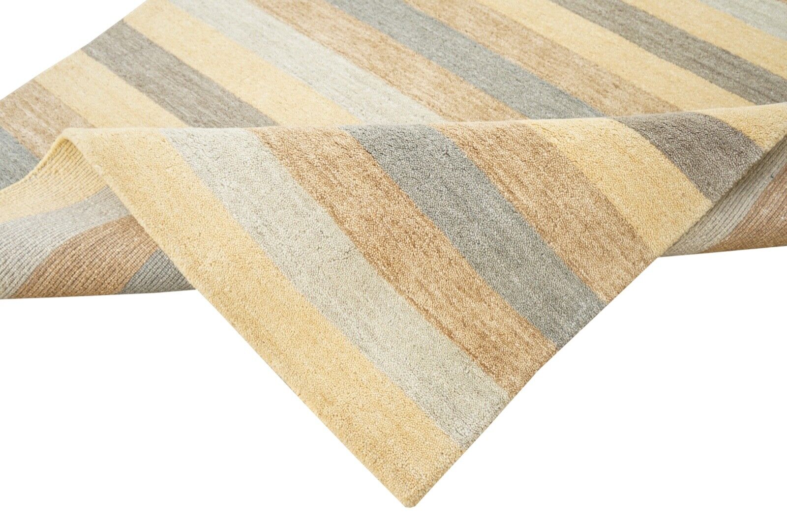 Teppich Gold Braun Handgewebt 100% Wolle 121x184 cm Orientteppich Lori Lr431