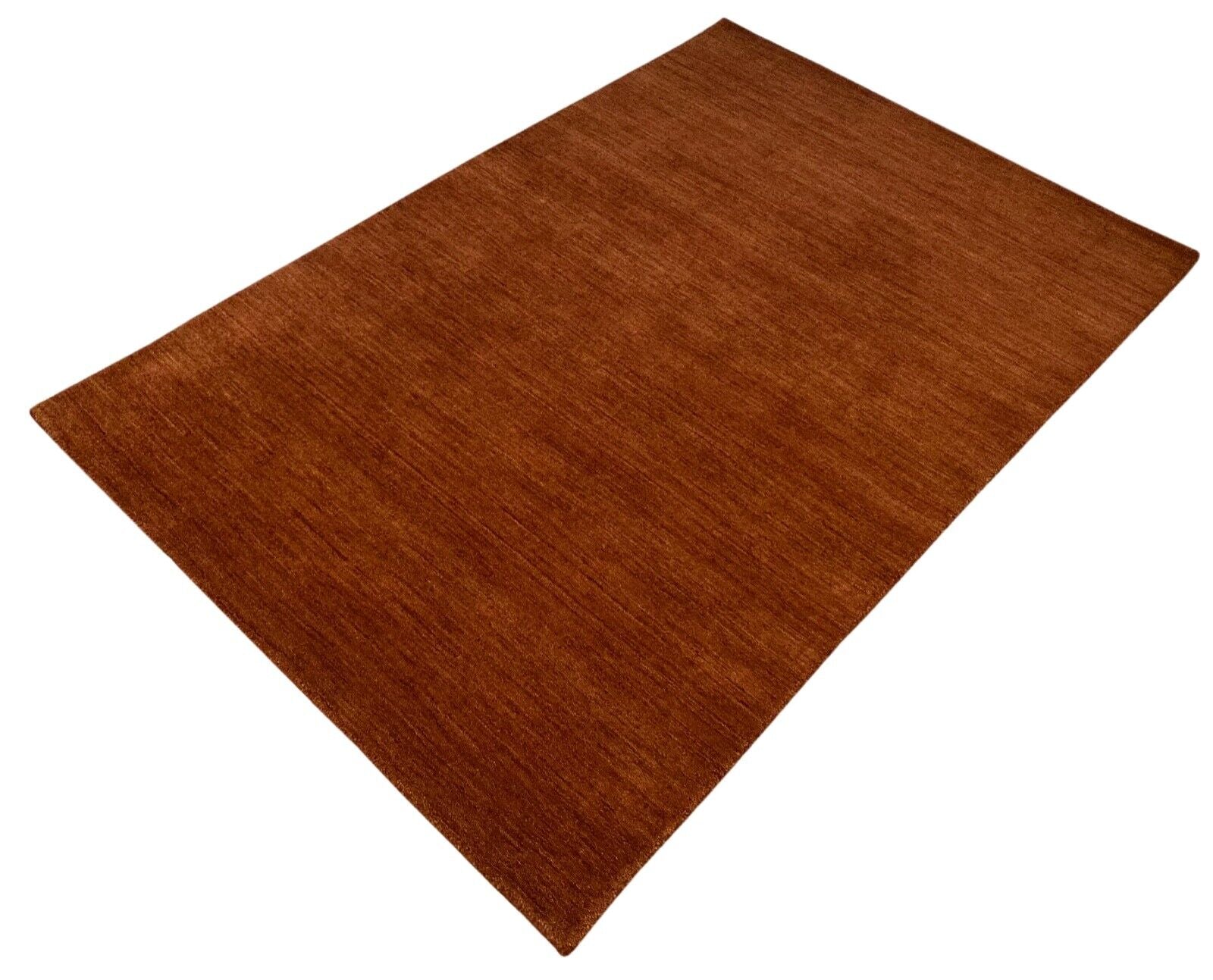 Terracotta Teppich 100% Wolle Gabbeh Braun Orange Rot Handgefertig 120X180 cm